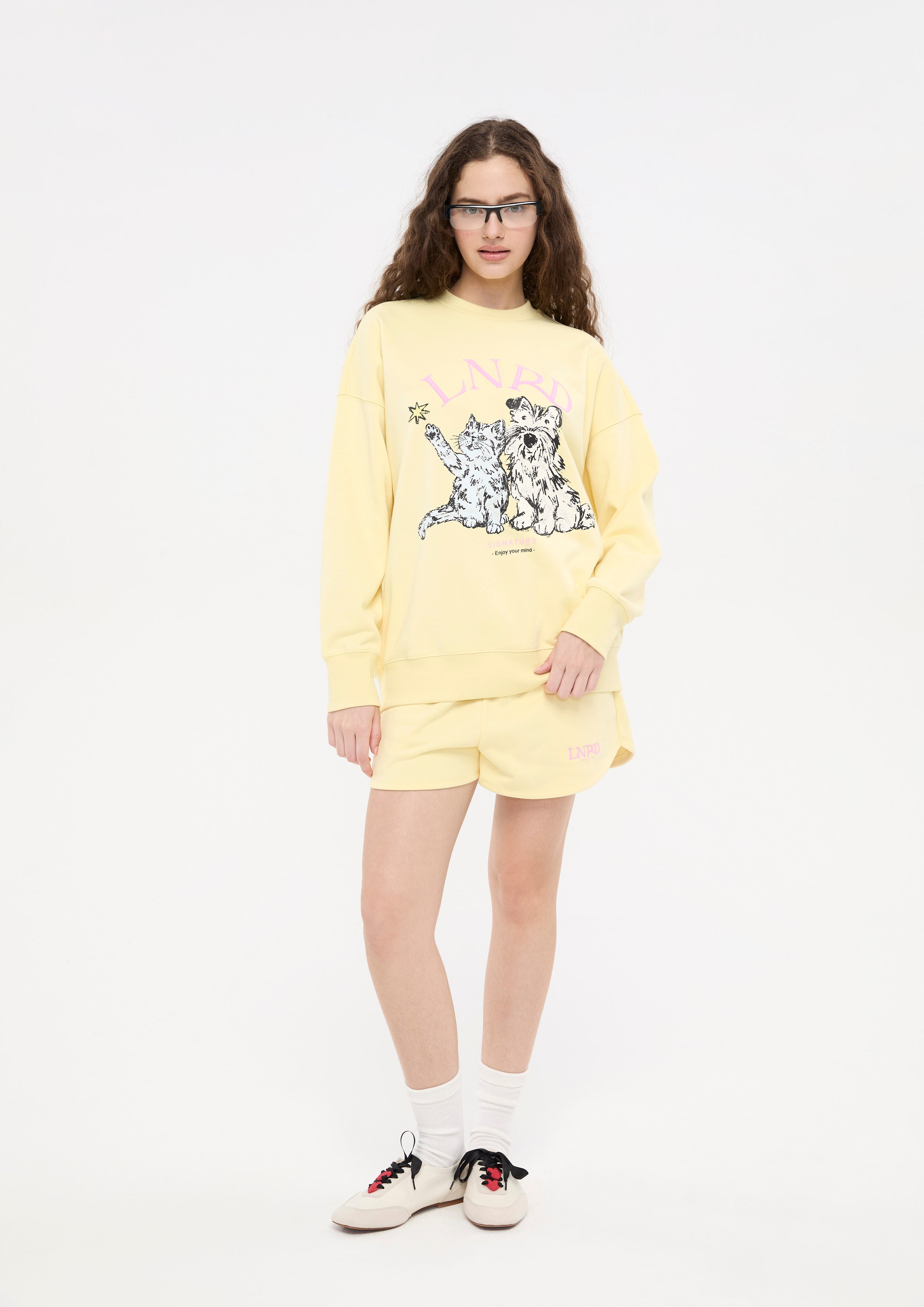 เสื้อพูลโอเวอร์แขนยาวพิมพ์ลาย คอลเลกชัน LNRD Signature