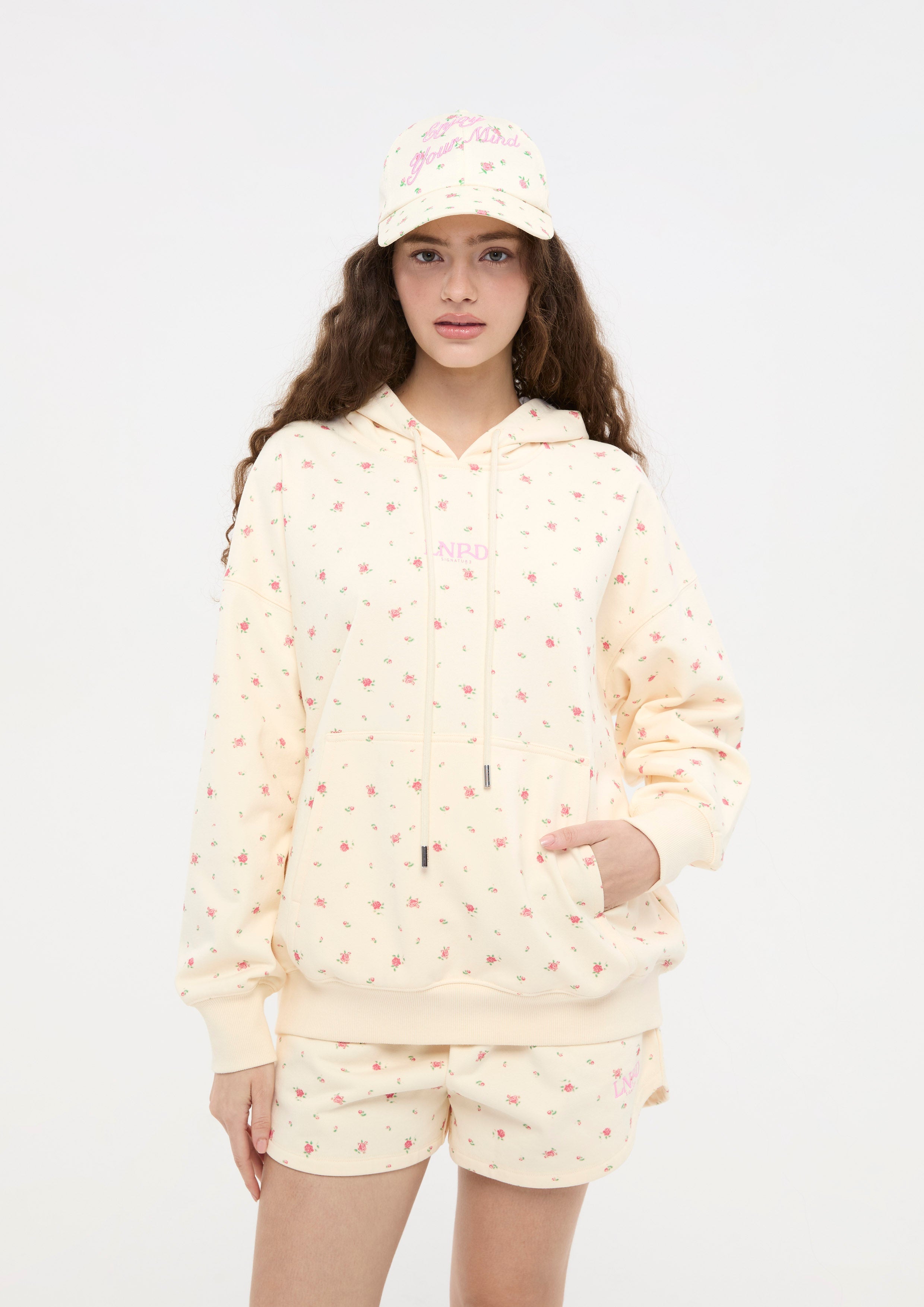 Logo Floral Hoodie Pullover LNRD Signature