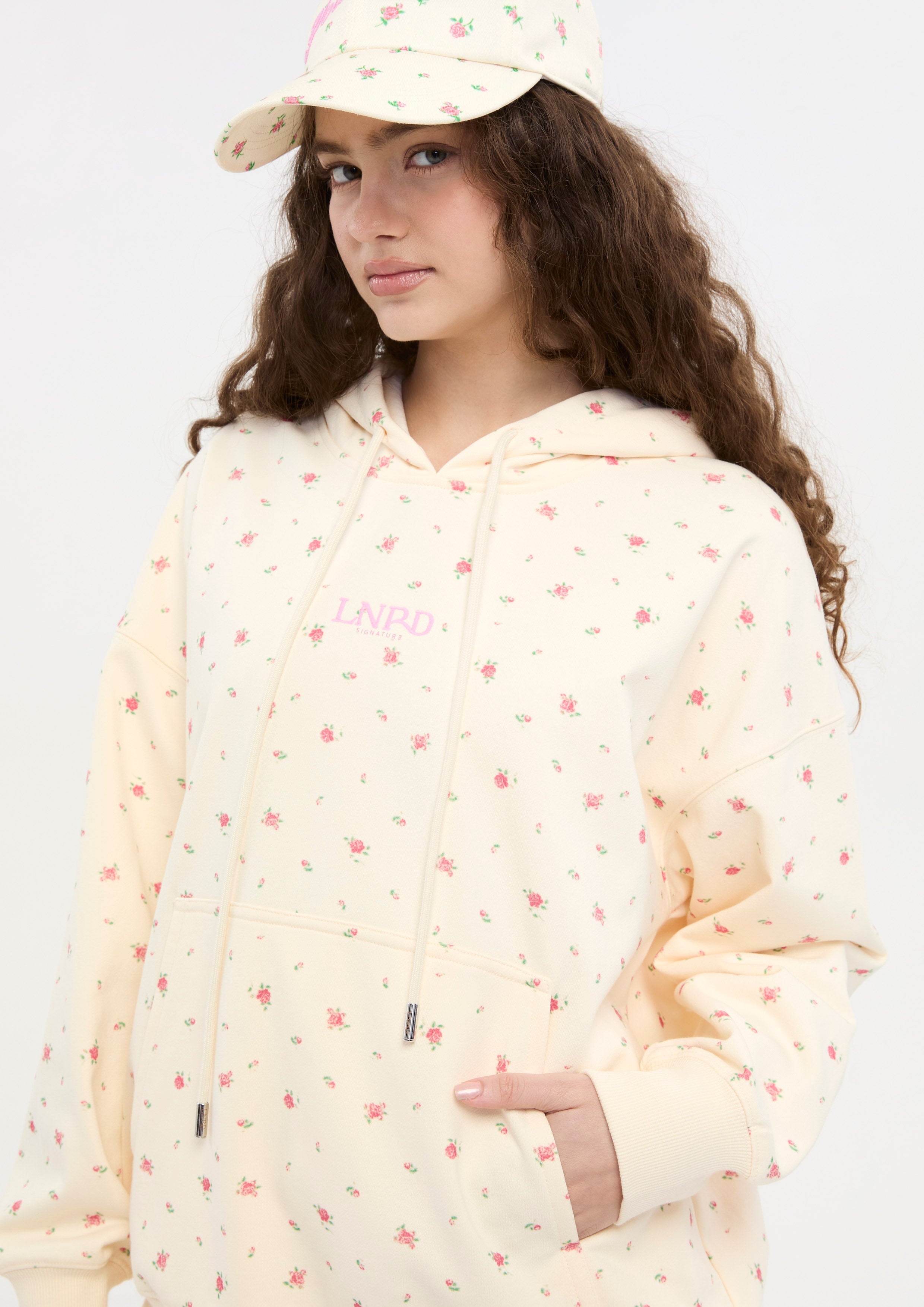 Logo Floral Hoodie Pullover LNRD Signature