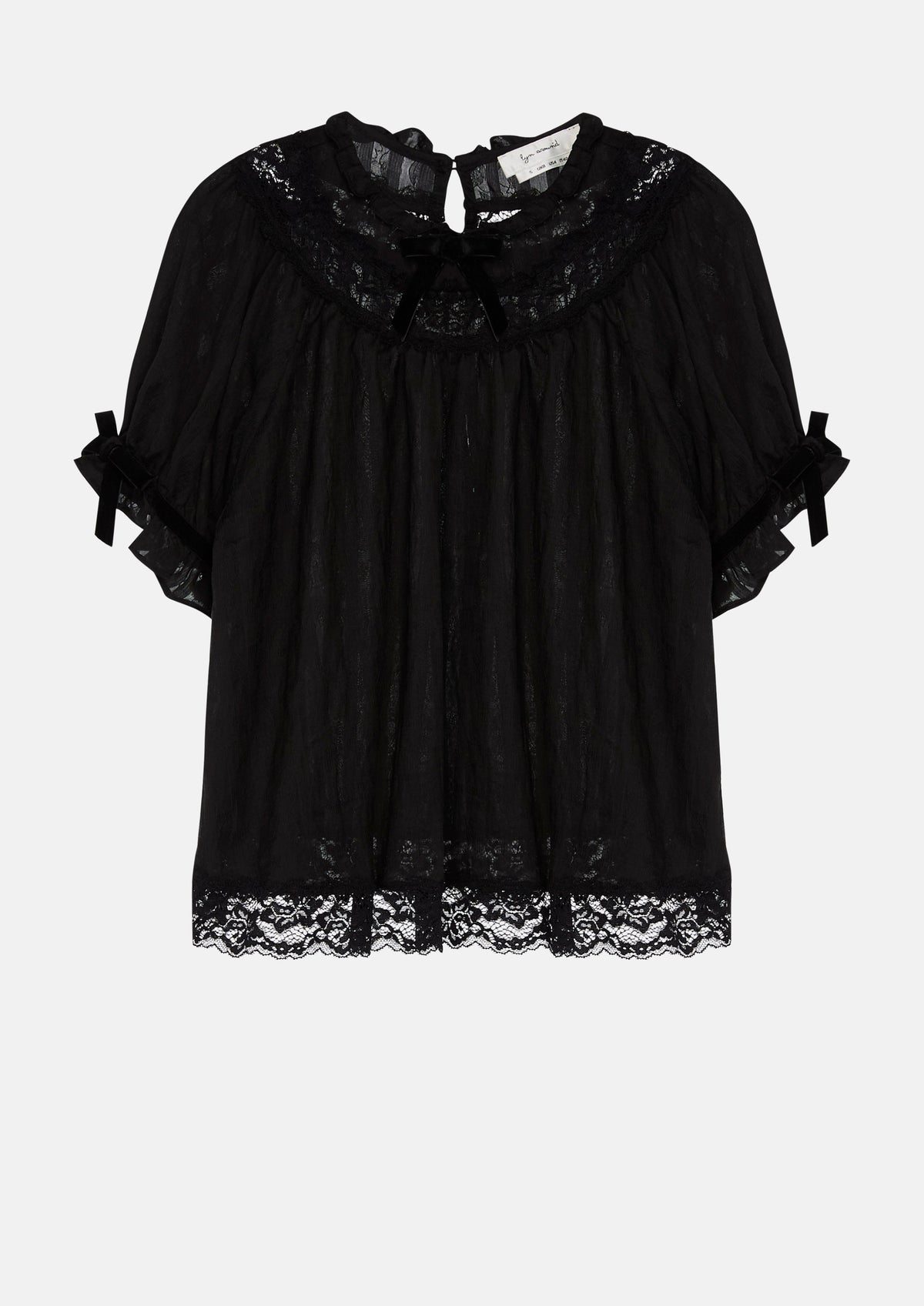 เสื้อเบลาส์ผ้าลูกไม้แขนสั้น คอลเลกชัน Nomad's Grace