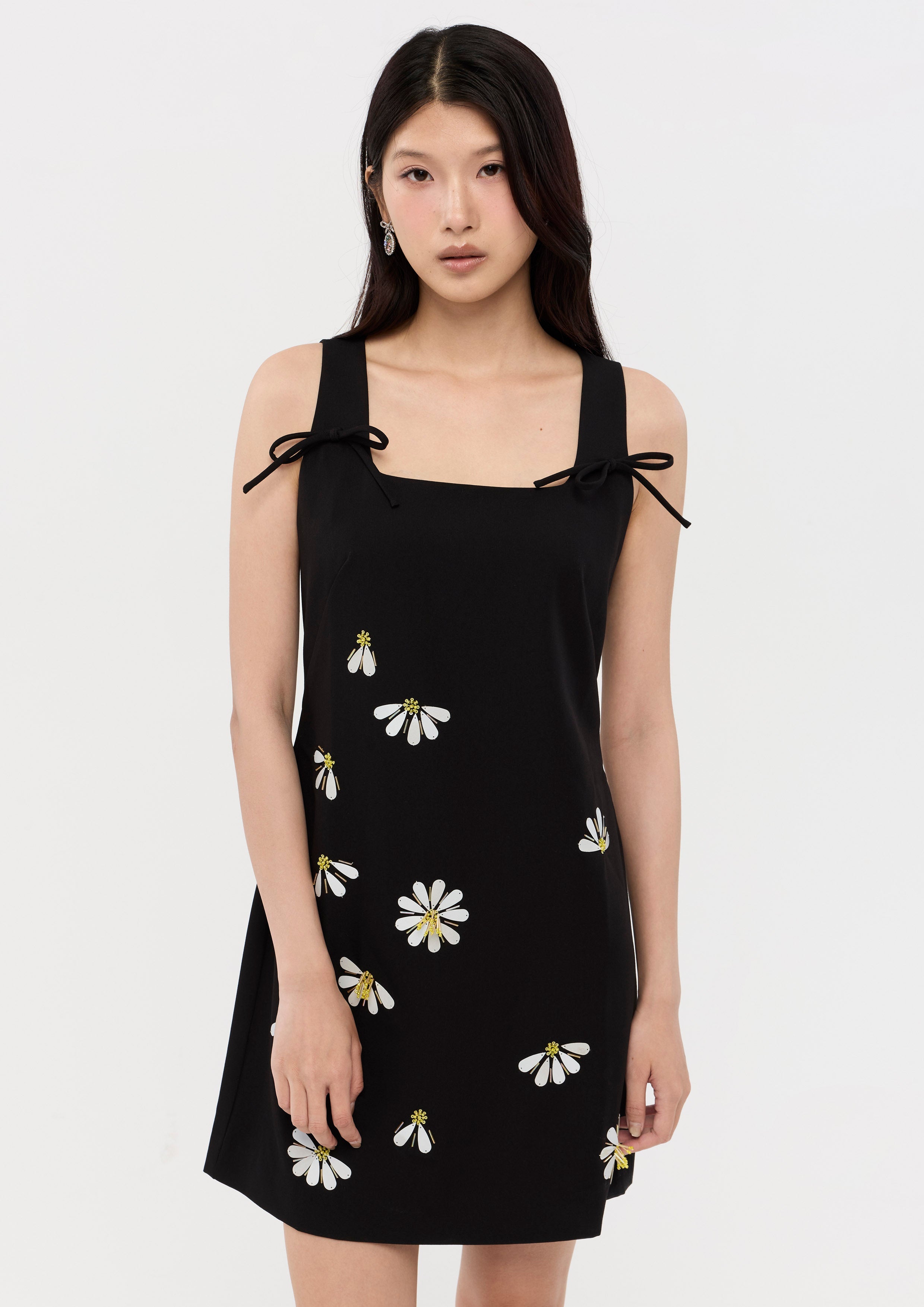 Sequin Floral Sleeveless Mini Dress Nomad's Grace