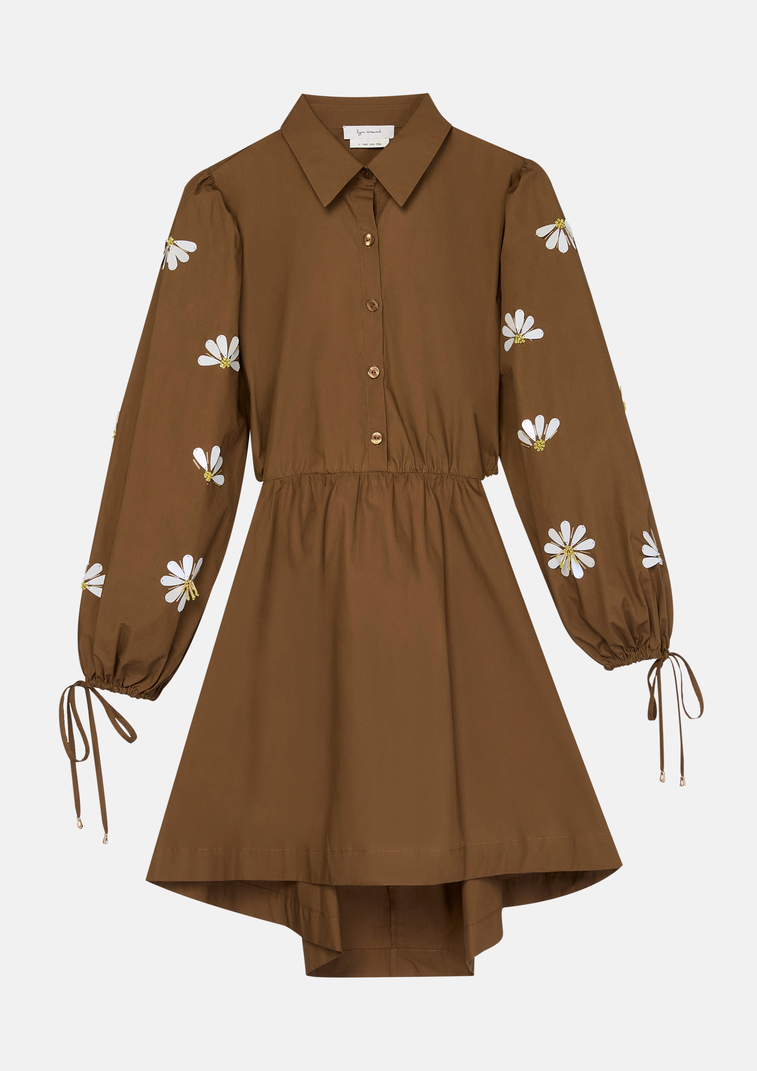 Sequin Floral Long Sleeve Mini Dress Nomad's Grace