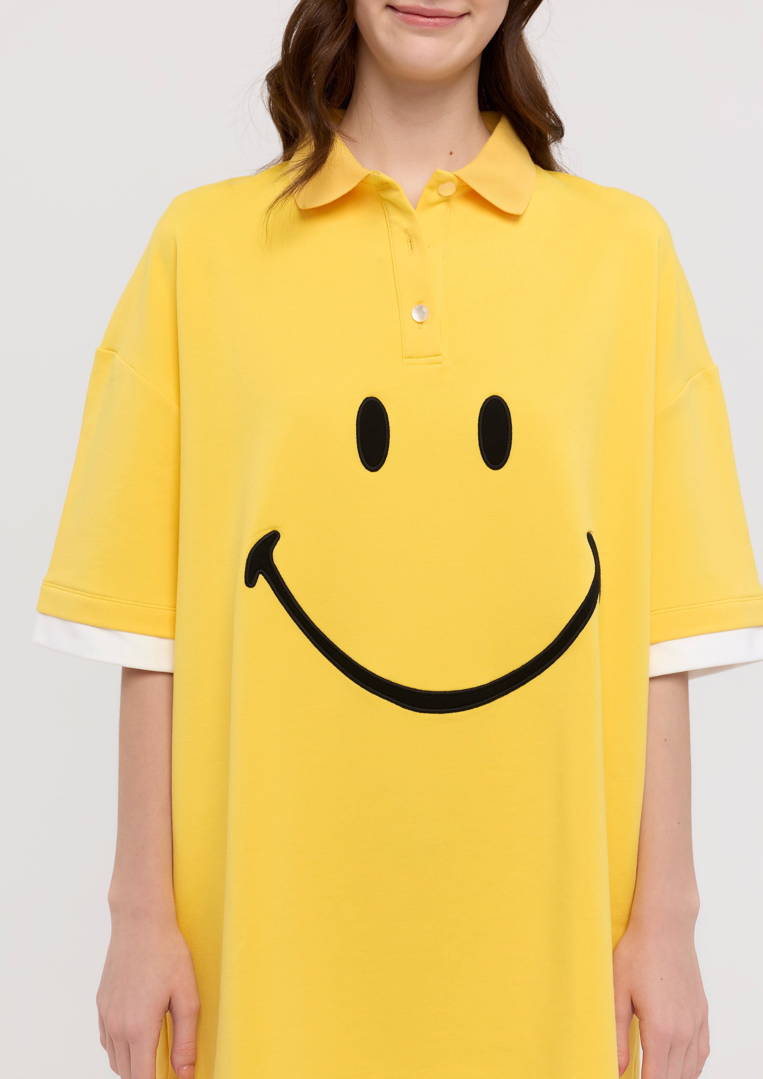 Print Polo Mini Dress Lyn around x SMILEY