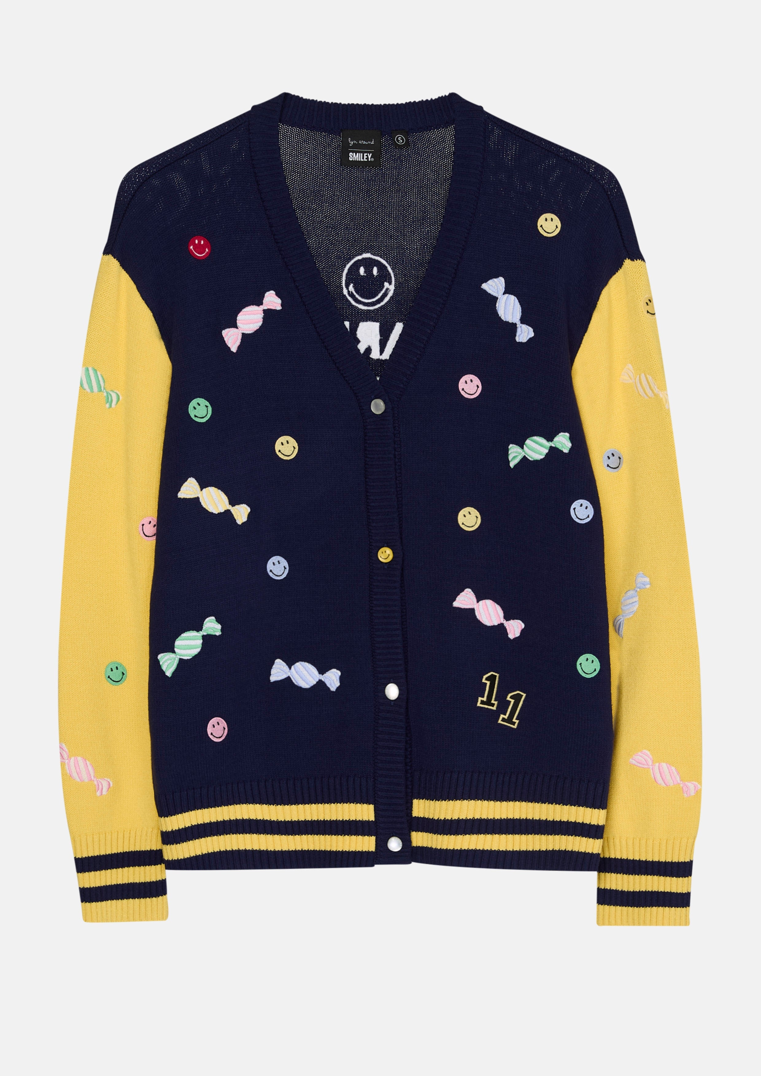 เสื้อคาร์ดิแกนปักลาย คอลเลกชัน Lyn around x SMILEY