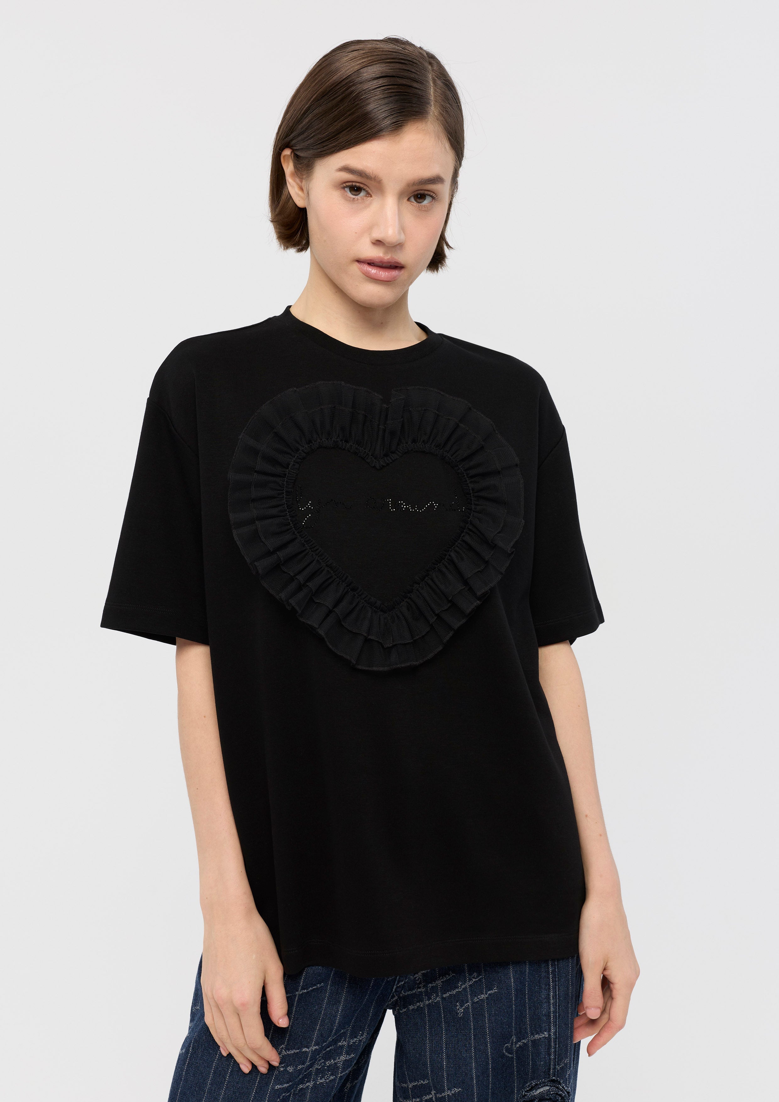 Frill Heart Logo T-Shirt Mon Petit Ruban