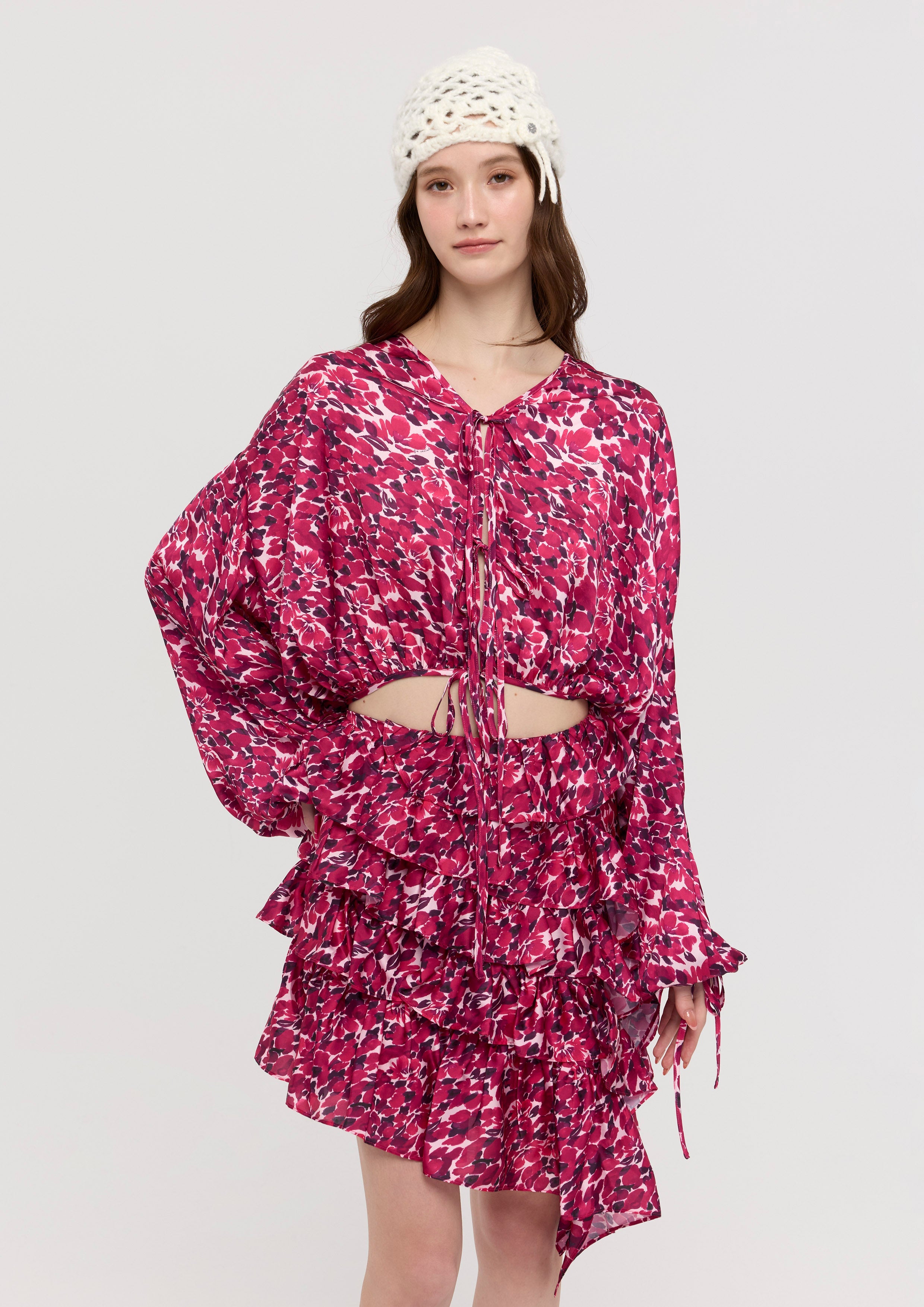 Floral Print Puff Sleeve Blouse Nomad's Grace