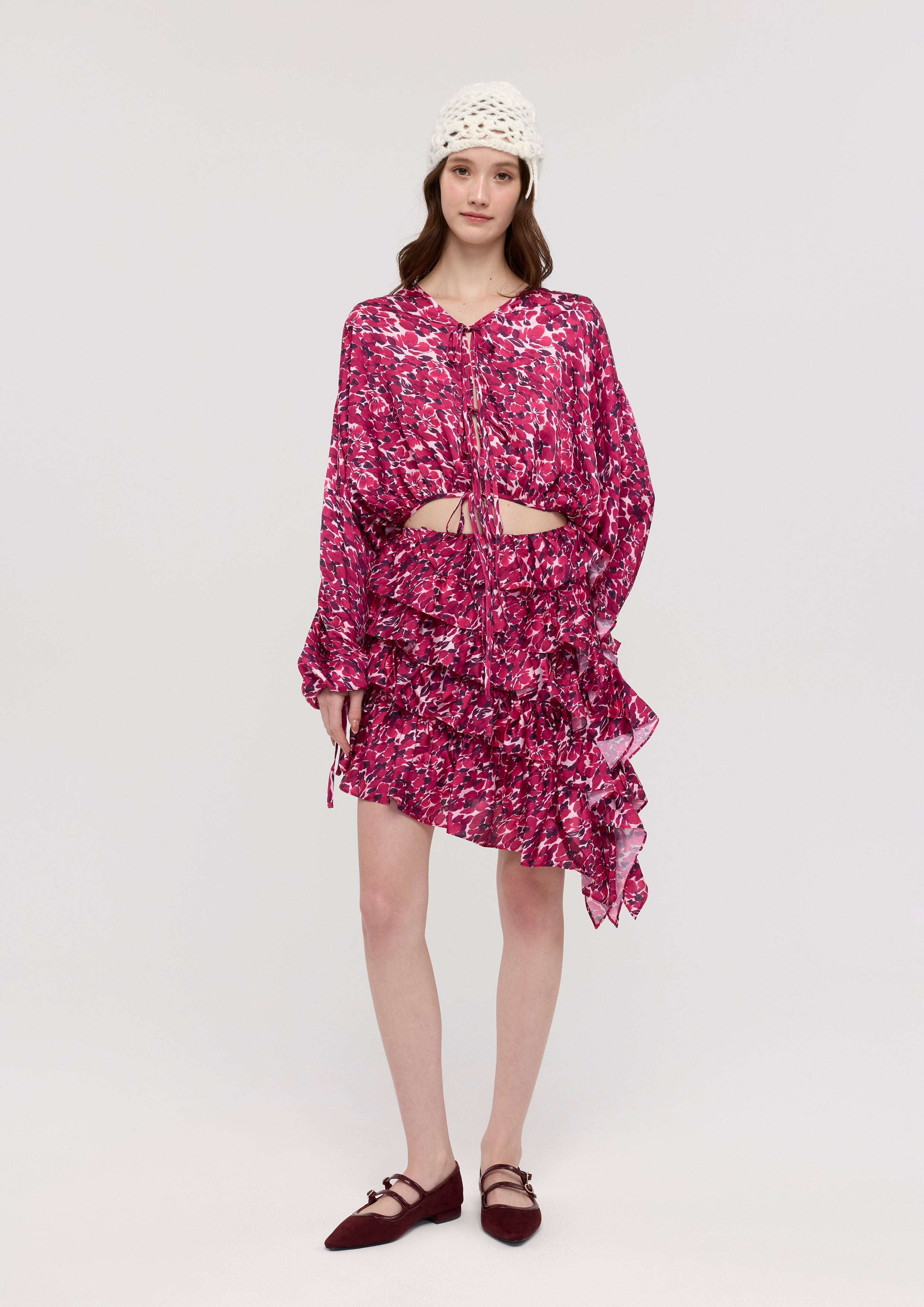 Floral Print Puff Sleeve Blouse Nomad's Grace