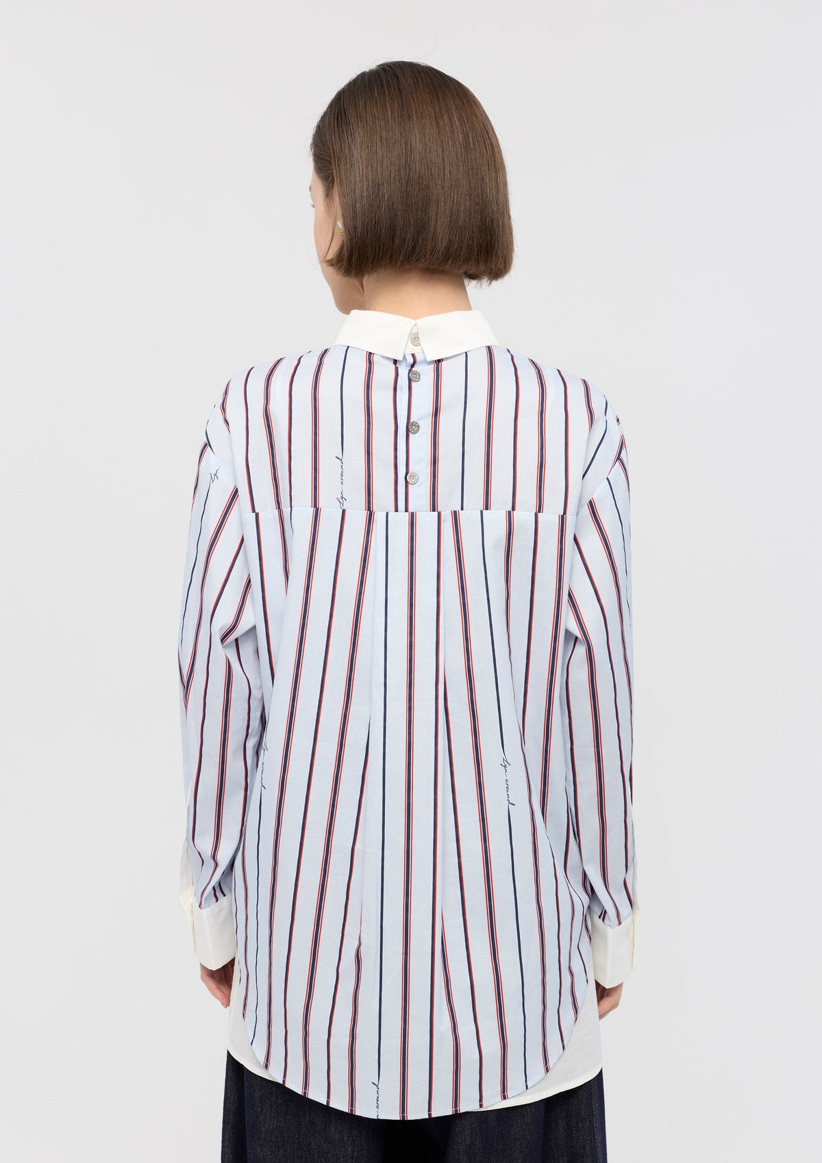 Stripe Rose Applique Shirt Mon Petit Ruban
