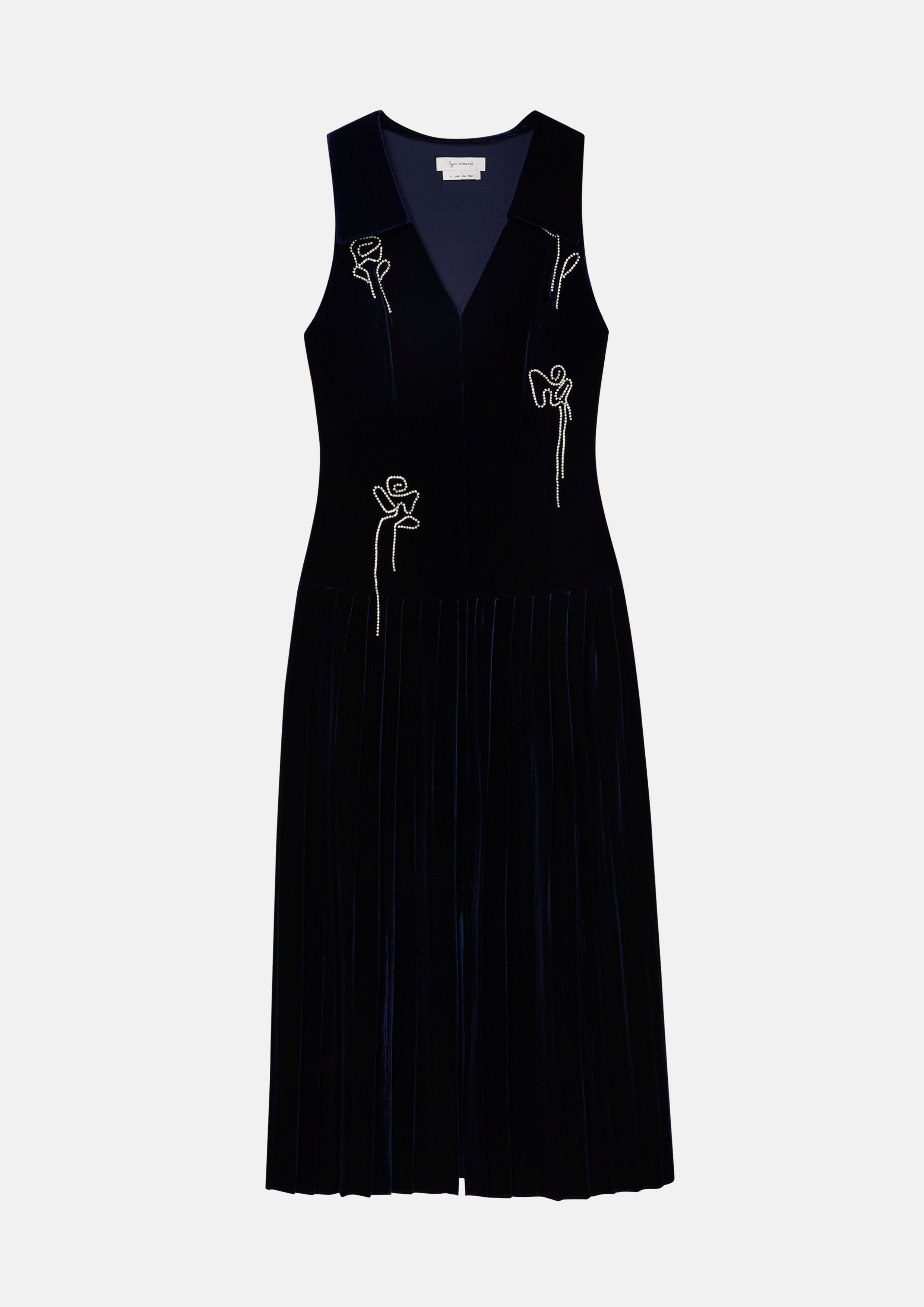 Velvet Crystal Embellished Midi Dress Mon Petit Ruban