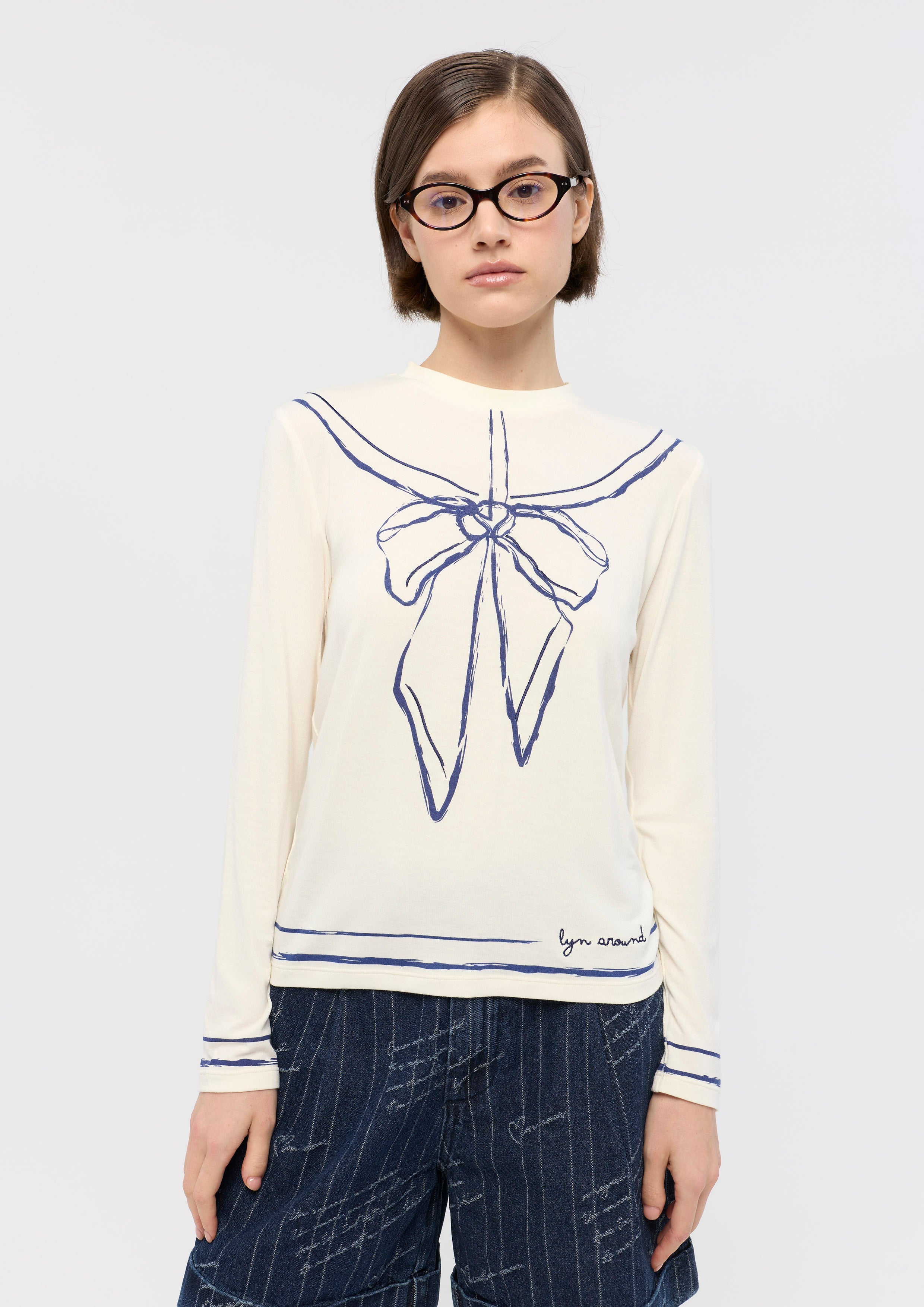 Hand Draw Print Top Mon Petit Ruban