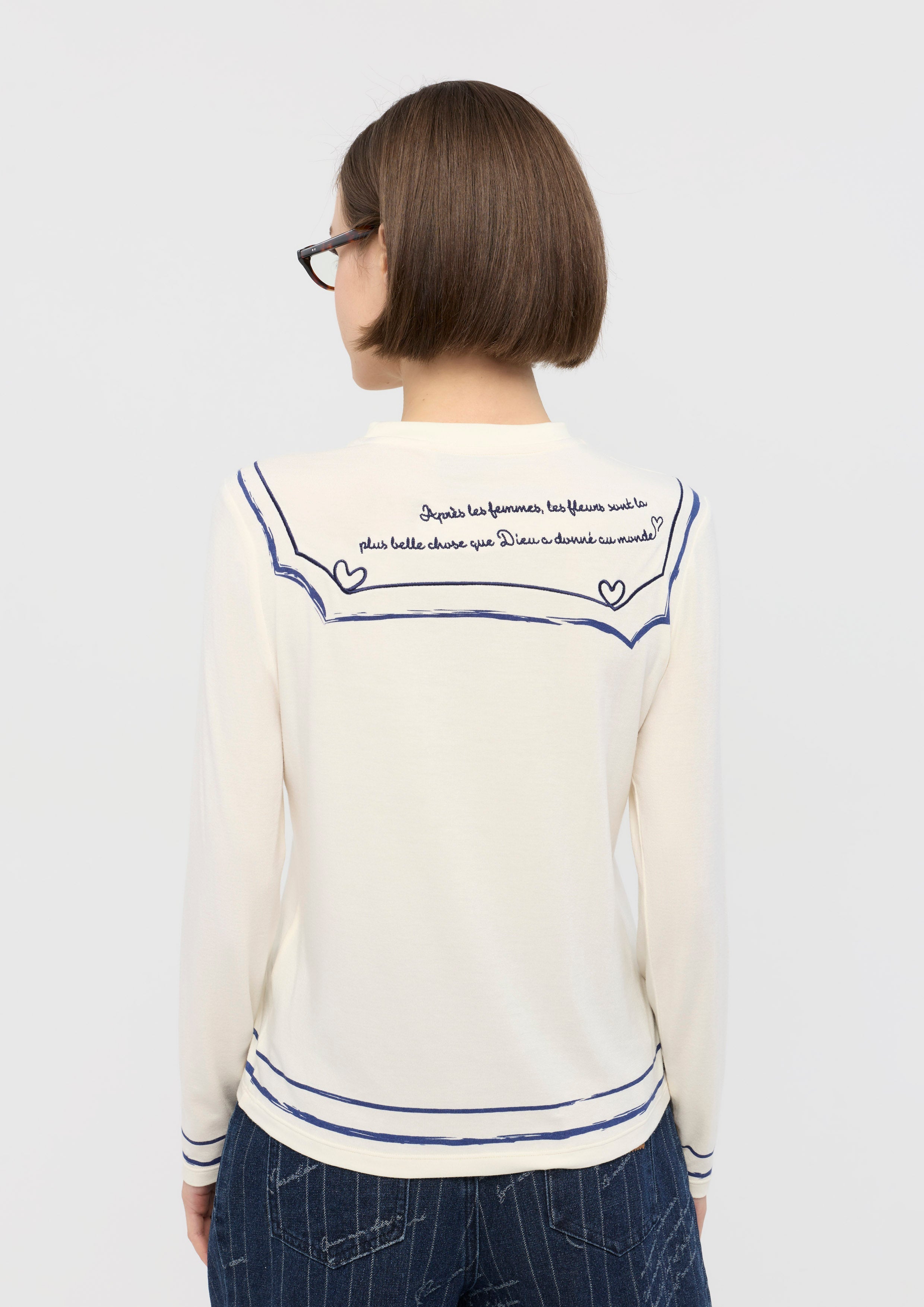 Hand Draw Print Top Mon Petit Ruban
