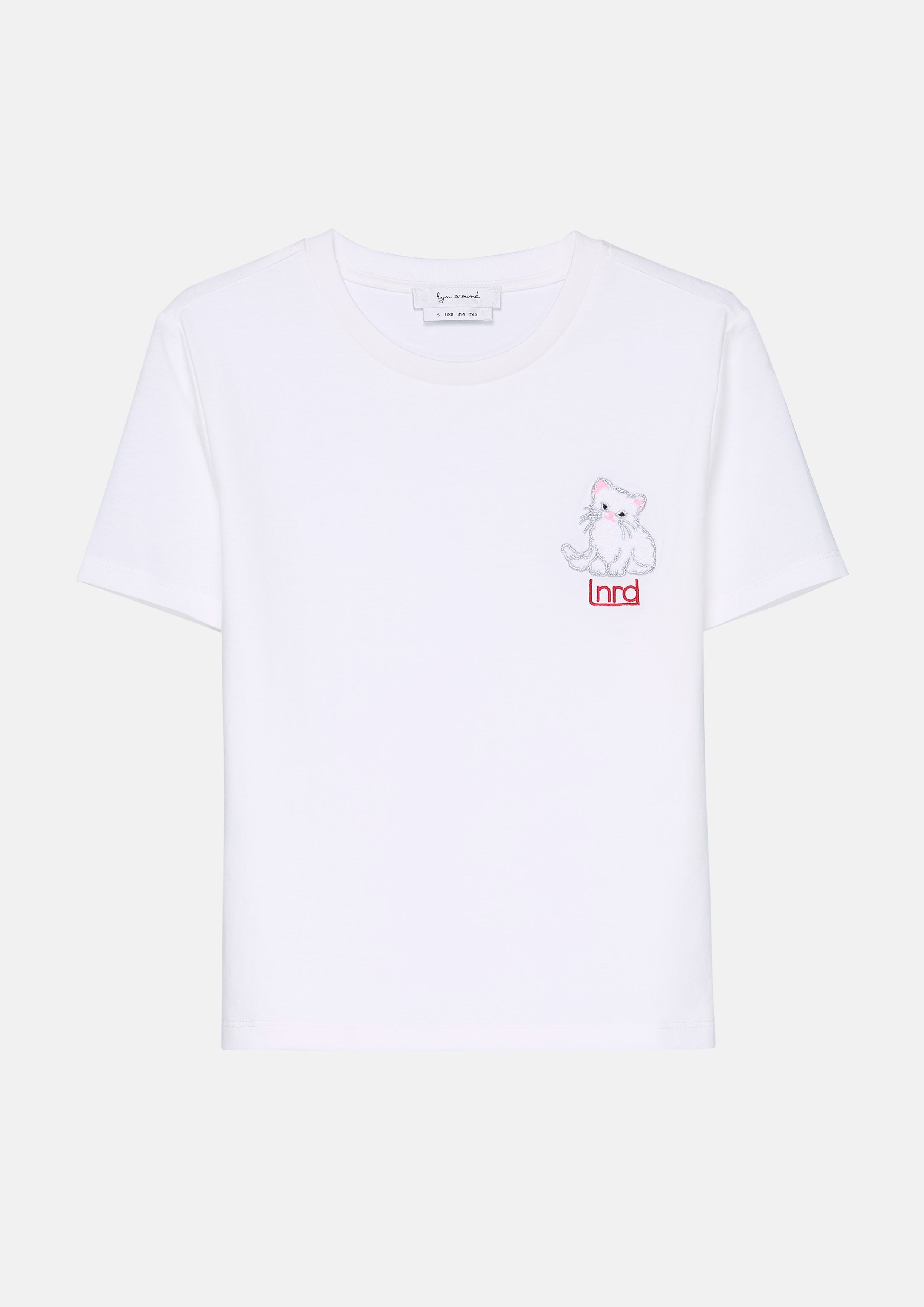 เสื้อยืดแขนสั้นปักลายลูกแมว คอลเลกชัน The Wandering Remix
