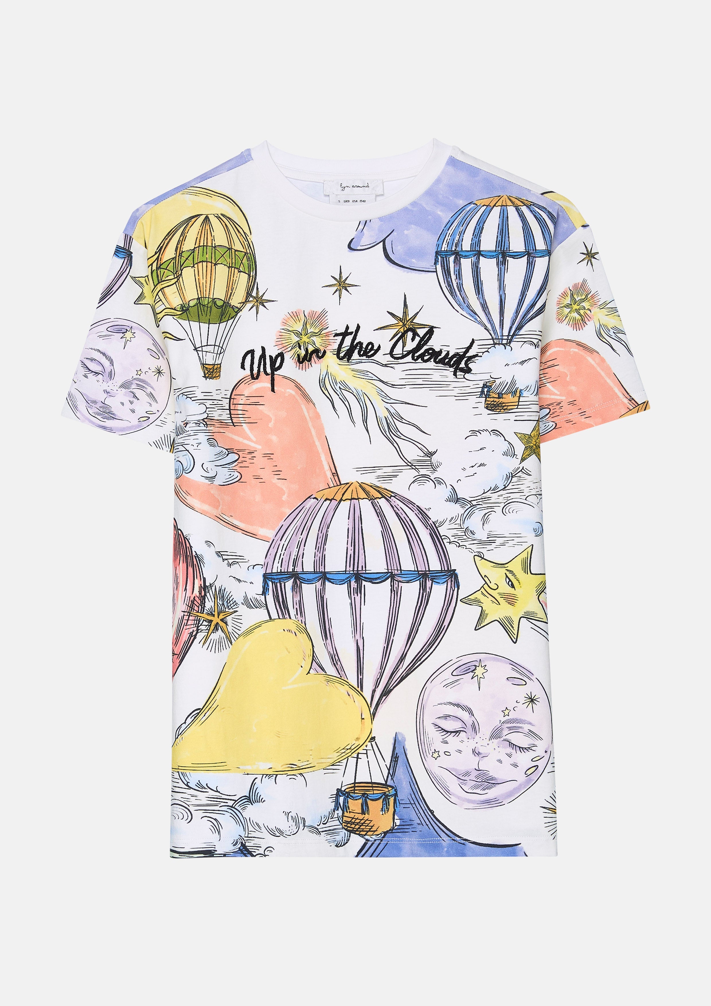 เสื้อยืดแขนสั้นพิมพ์ลาย คอลเลกชัน Lune d'Air