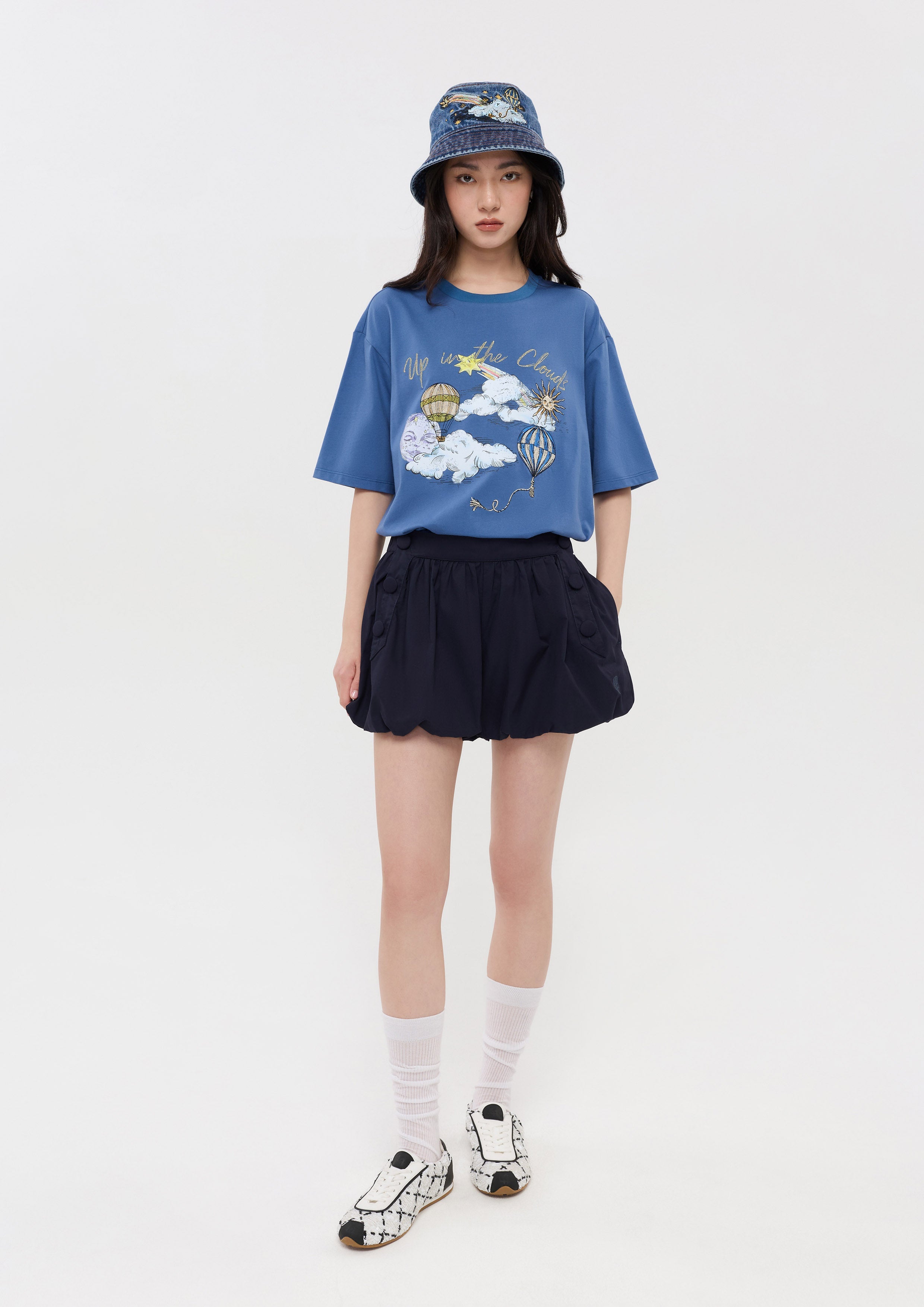 เสื้อยืดแขนสั้นพิมพ์ลายบอลลูน คอลเลกชัน Lune d'Air