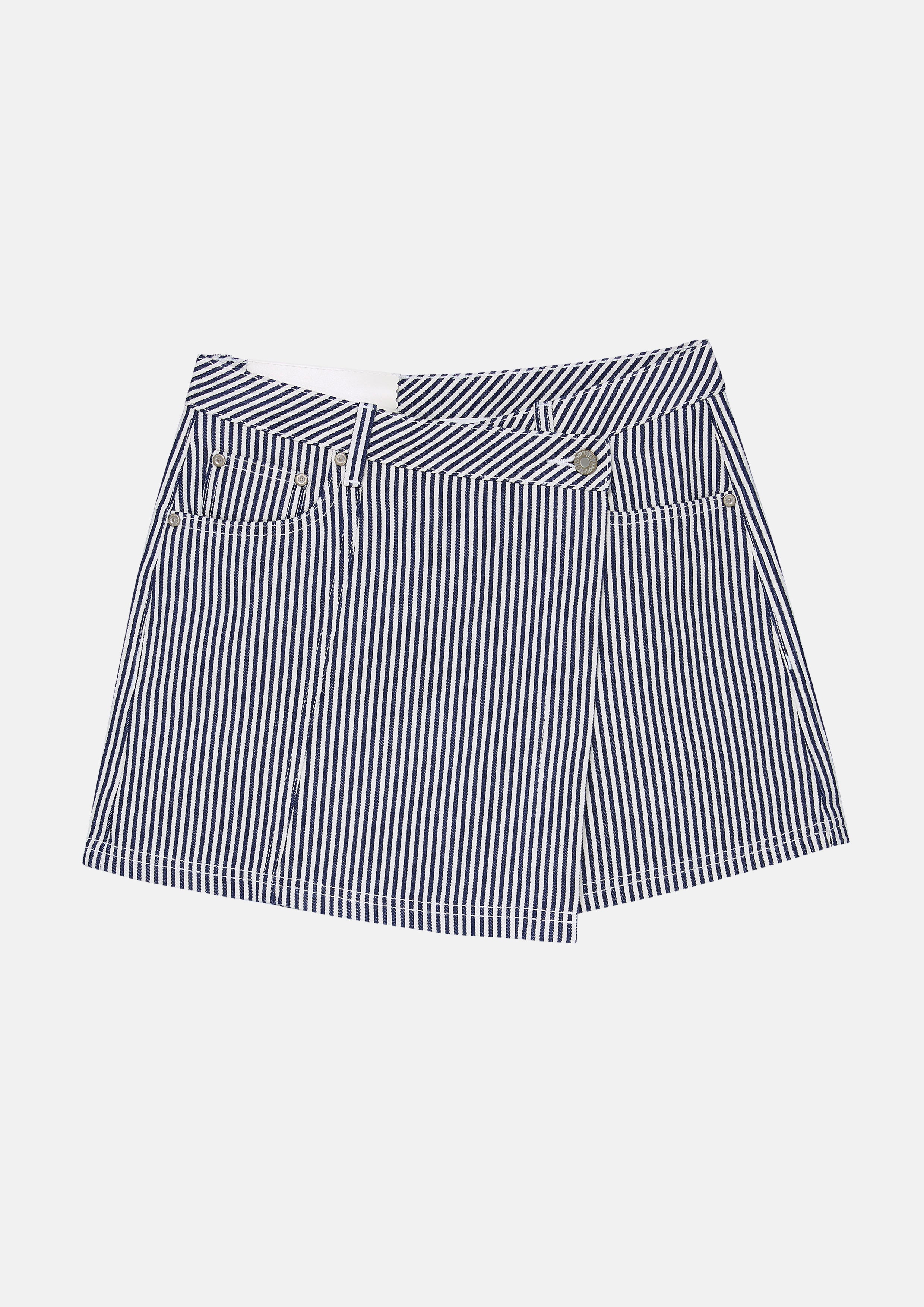 Stripe Wrap Mini Skort Pristine Blue Sky