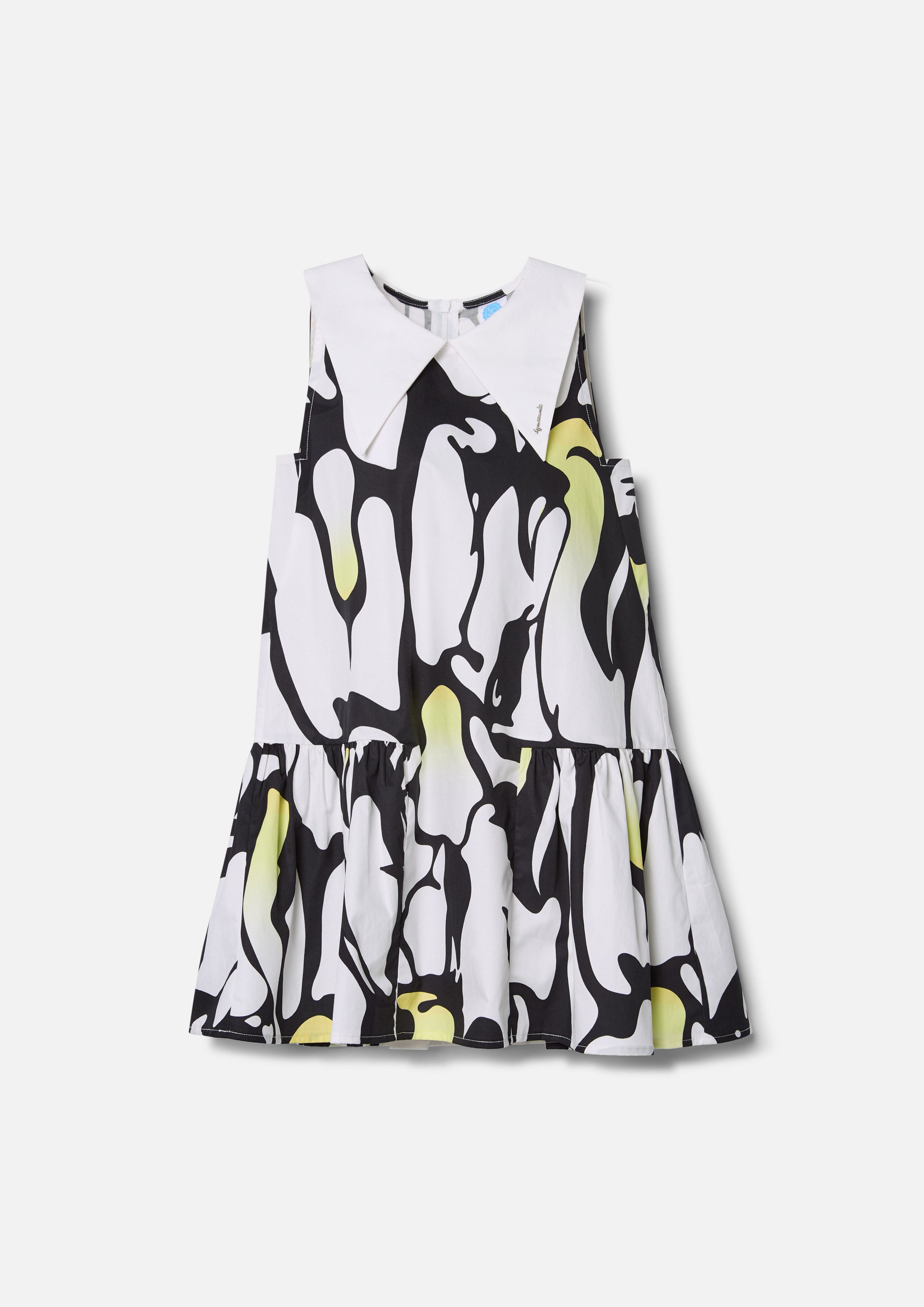 Print Flare Skirt Mini Dress For Mini Girls Artic Noir