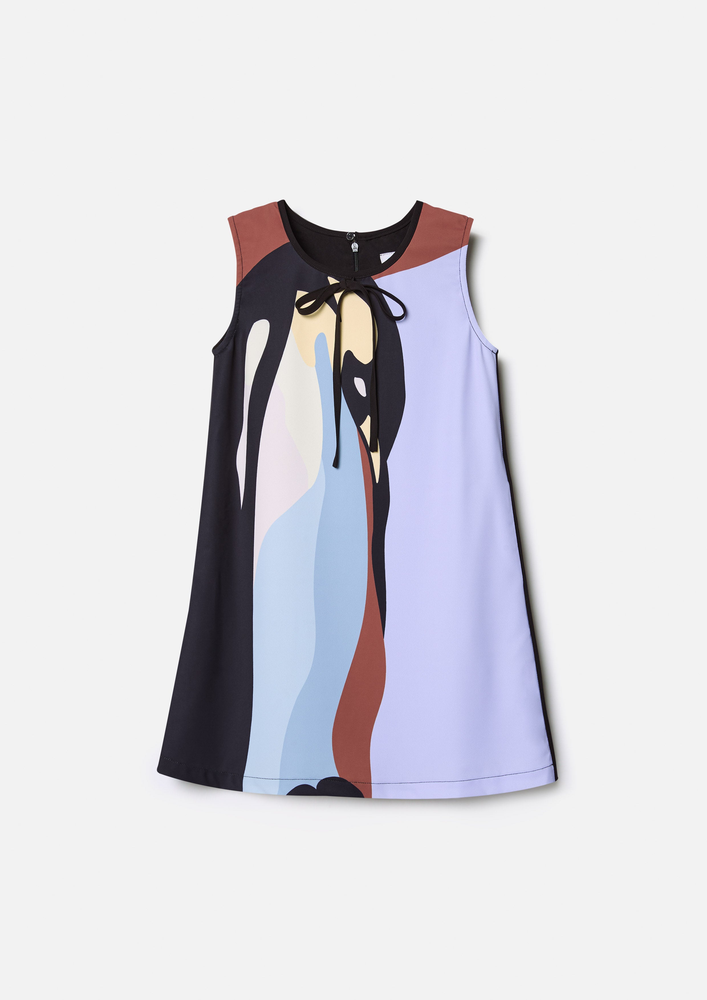 เดรสสั้นพิมพ์ลาย สำหรับเด็กผู้หญิง คอลเลกชัน Artic Noir