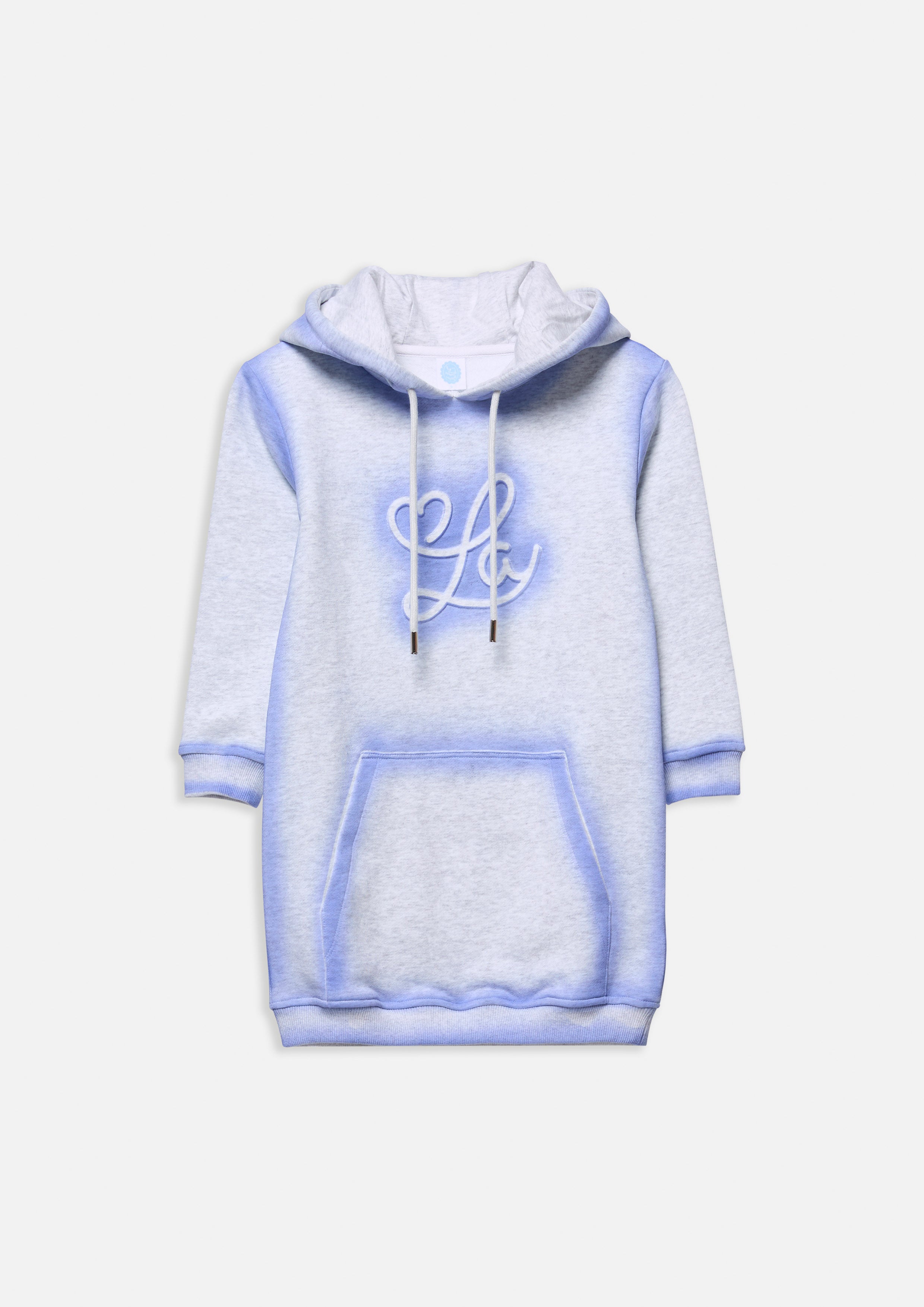 Ombre Hood Mini Dress For Mini Girls Melting Bloom