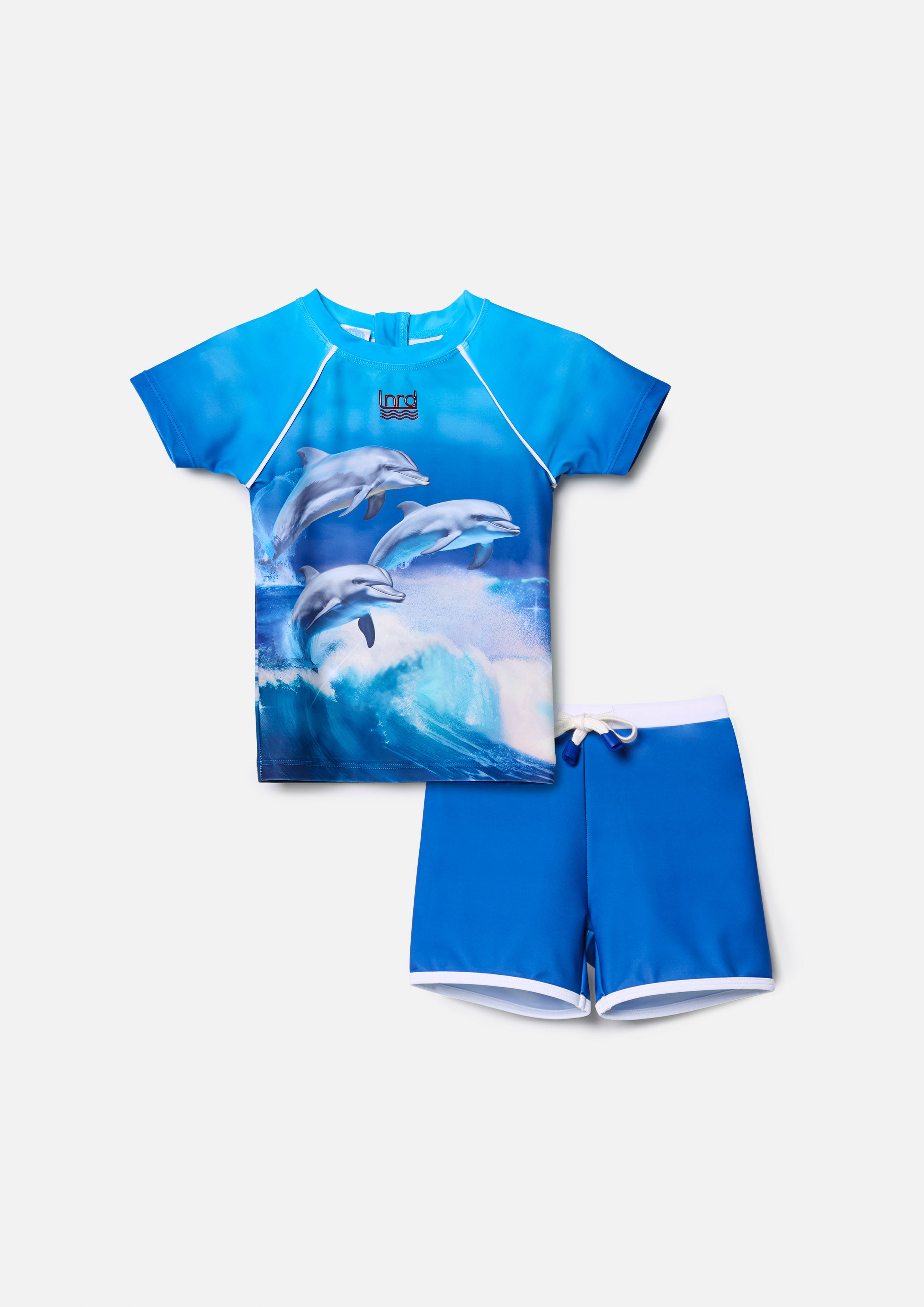 Print Top and Shorts Swimwear Set You Deserve a Break