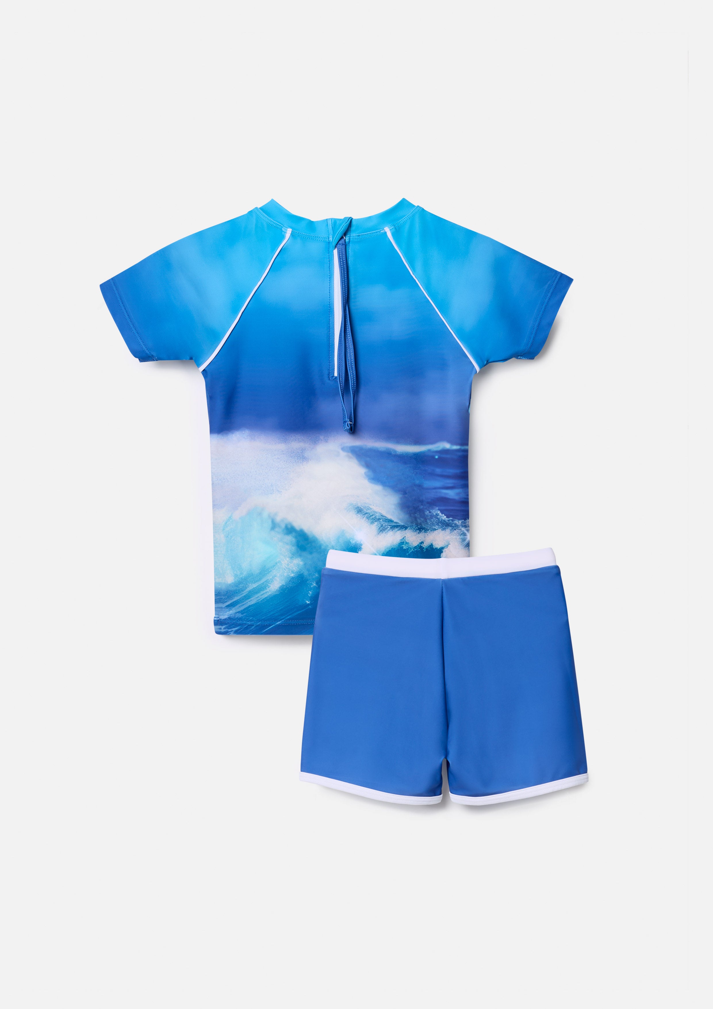 Print Top and Shorts Swimwear Set You Deserve a Break