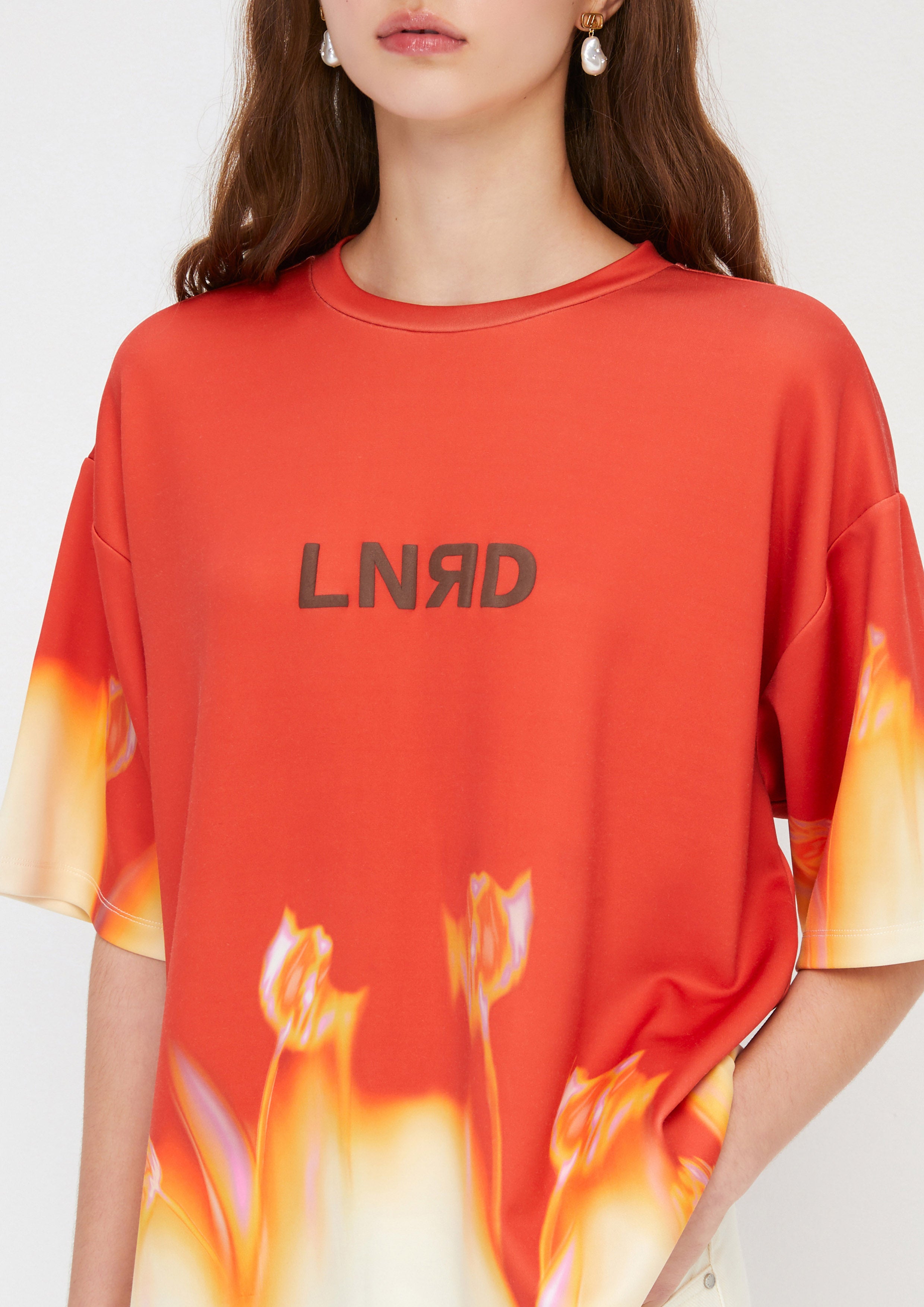 Faded Flower T-Shirt Melting Bloom