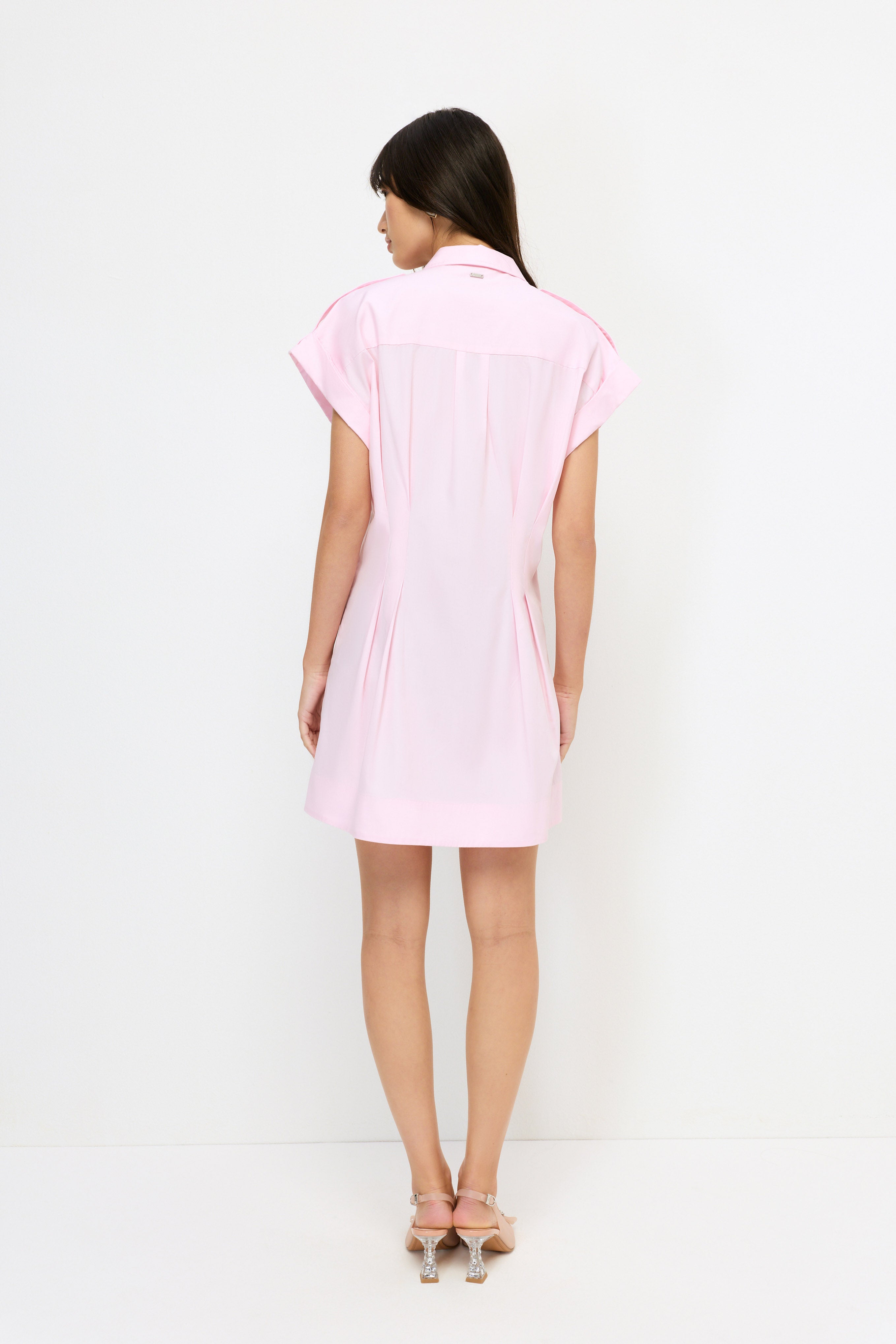 เดรสสั้นแต่งพลีท คอลเลกชัน Melting Ice (Cream)