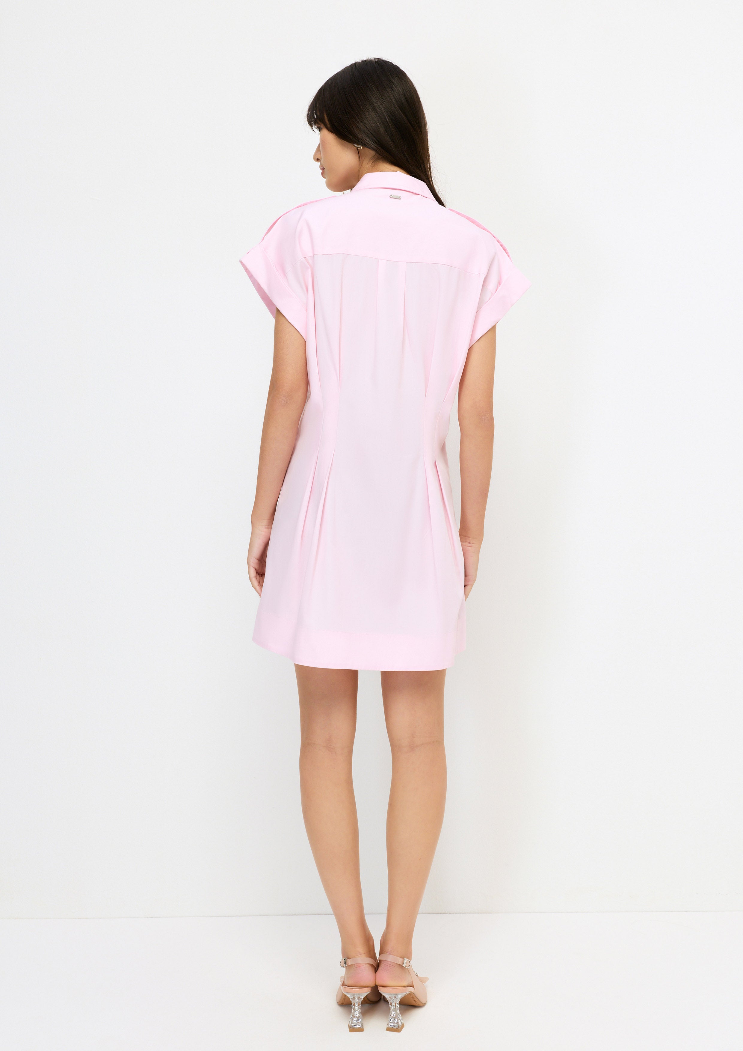 เดรสสั้นแต่งพลีท คอลเลกชัน Melting Ice (Cream)