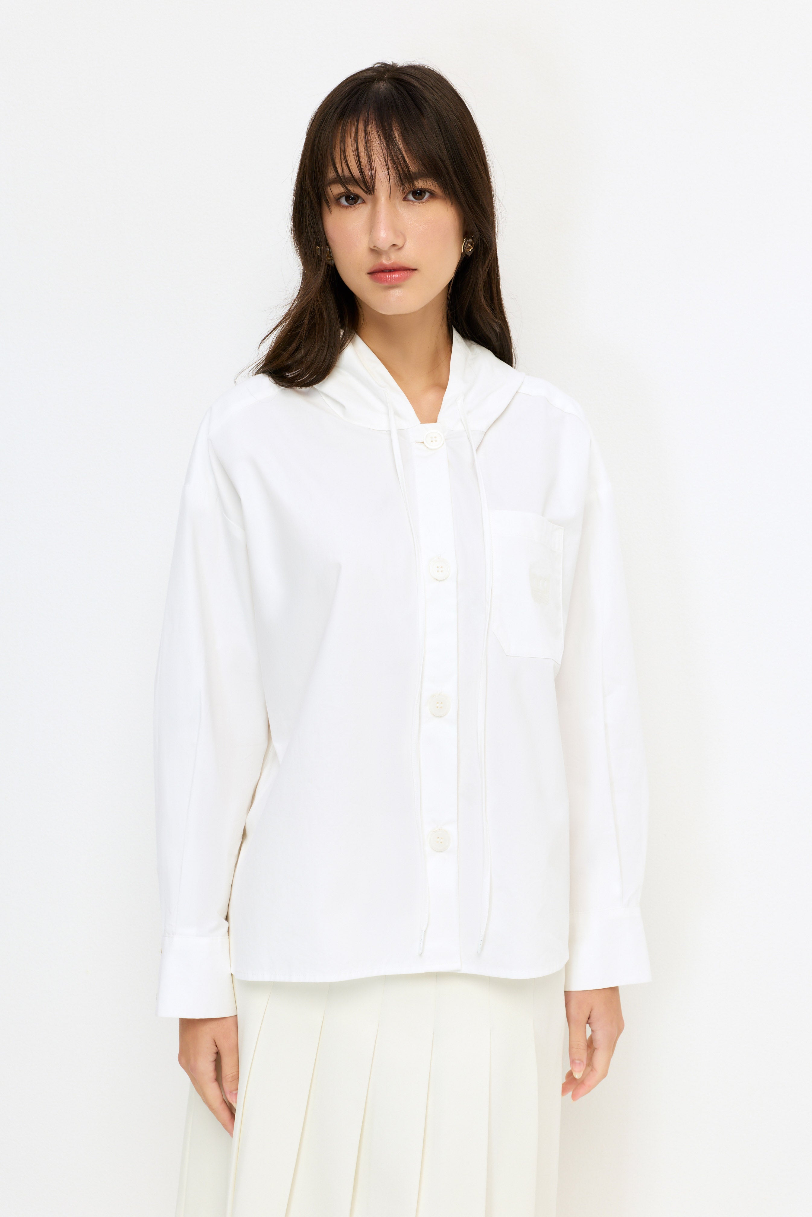 เสื้อเชิ้ตแขนยาวแต่งฮู้ด คอลเลกชัน You Deserve a Break