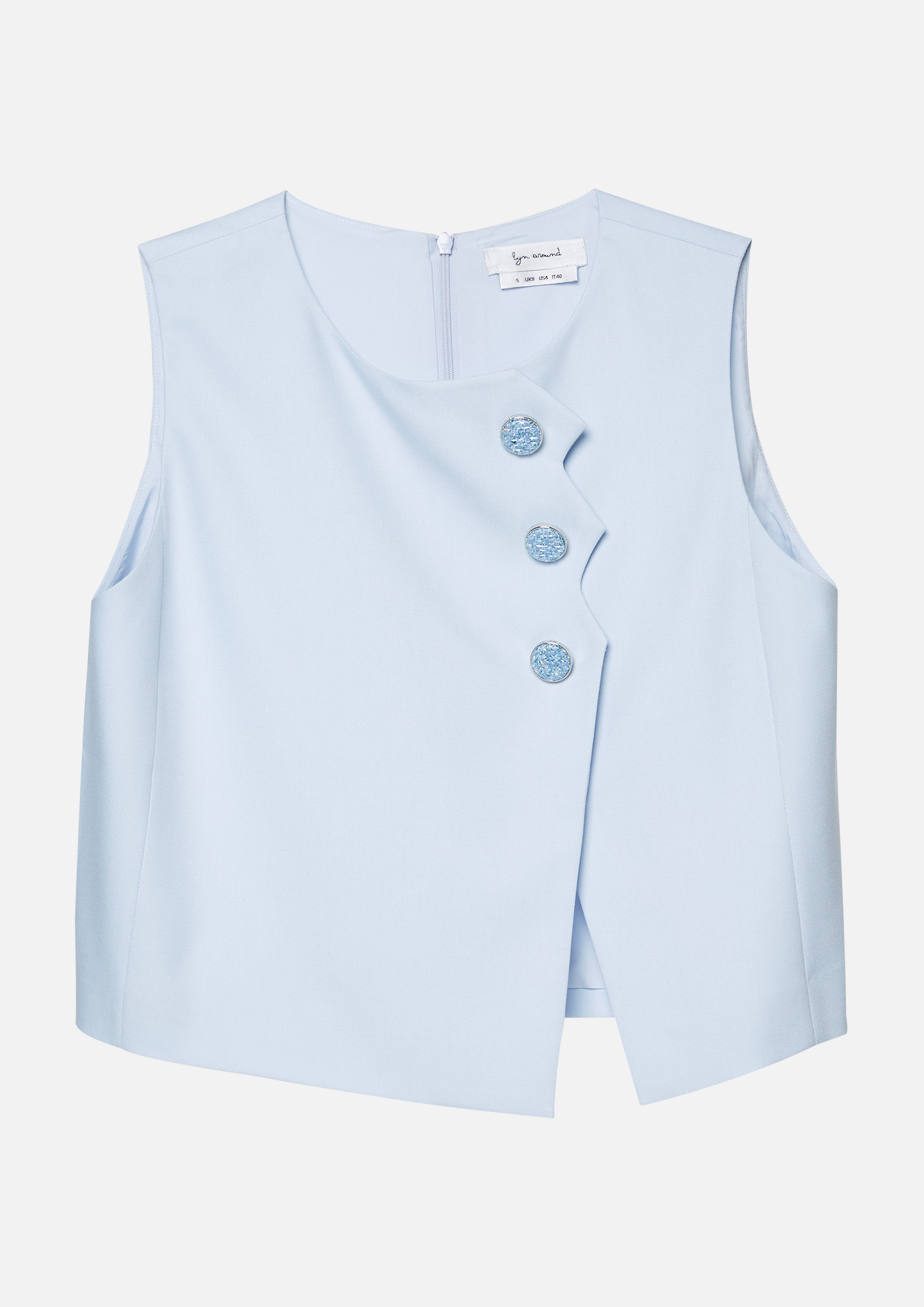 เสื้อแขนกุดติดกระดุม คอลเลกชัน Crystaline