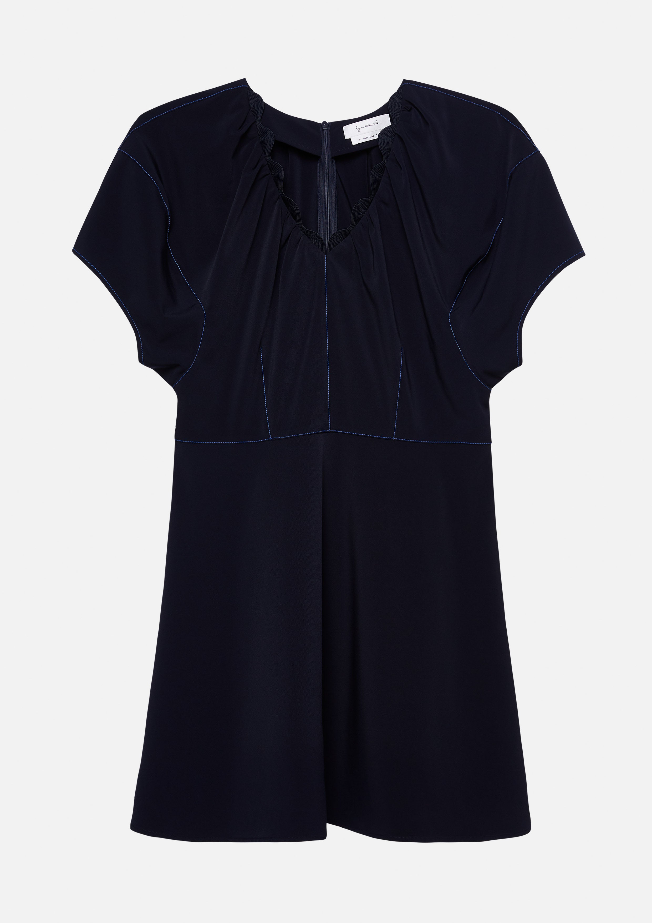 เดรสสั้นคอเสื้อวี คอลเลกชัน Crystaline