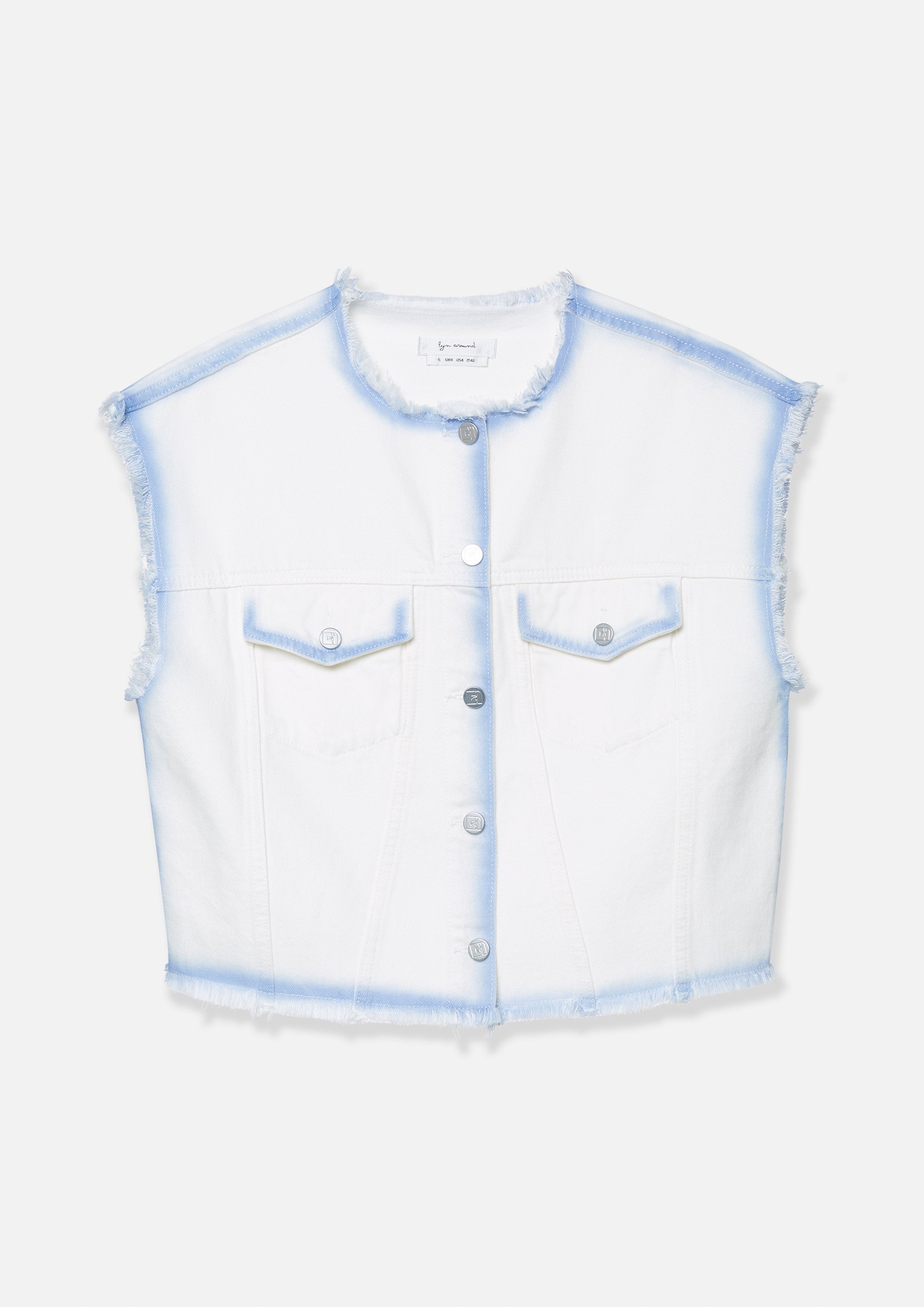 Ombre Button Vest Melting Bloom