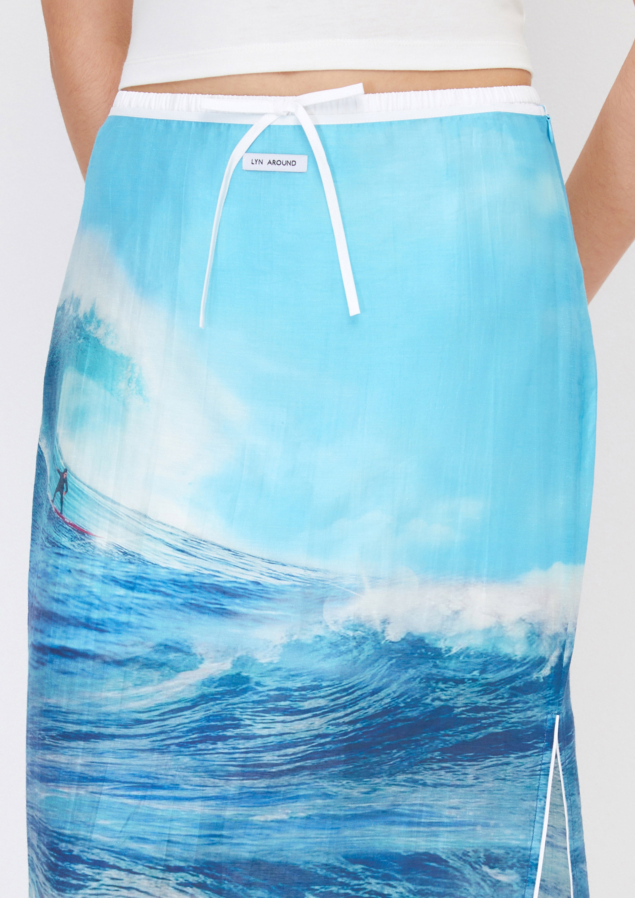 กระโปรงมิดิพิมพ์ลาย คอลเลกชัน You Deserve a Break