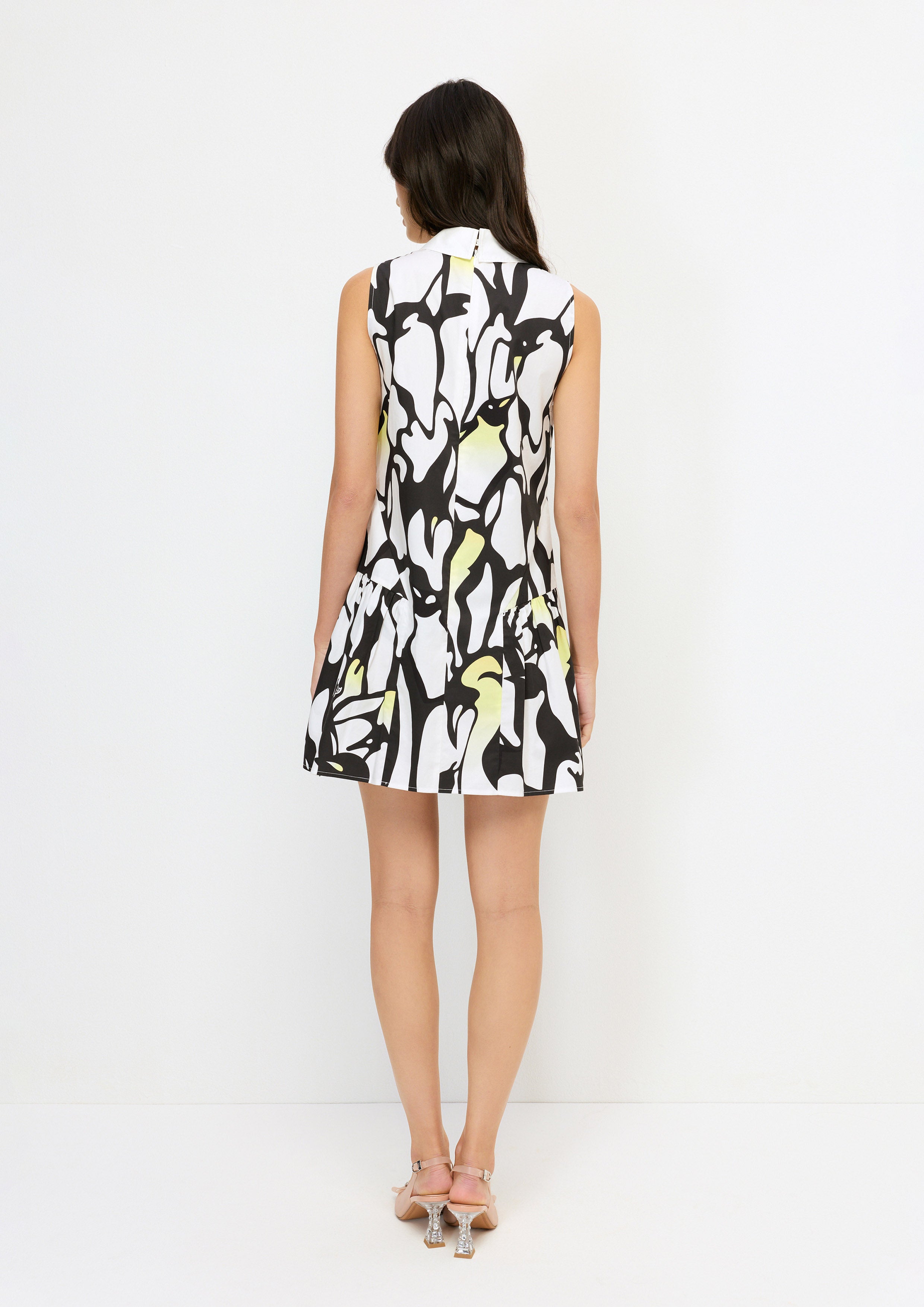 Print Mini Dress Arctic Noir