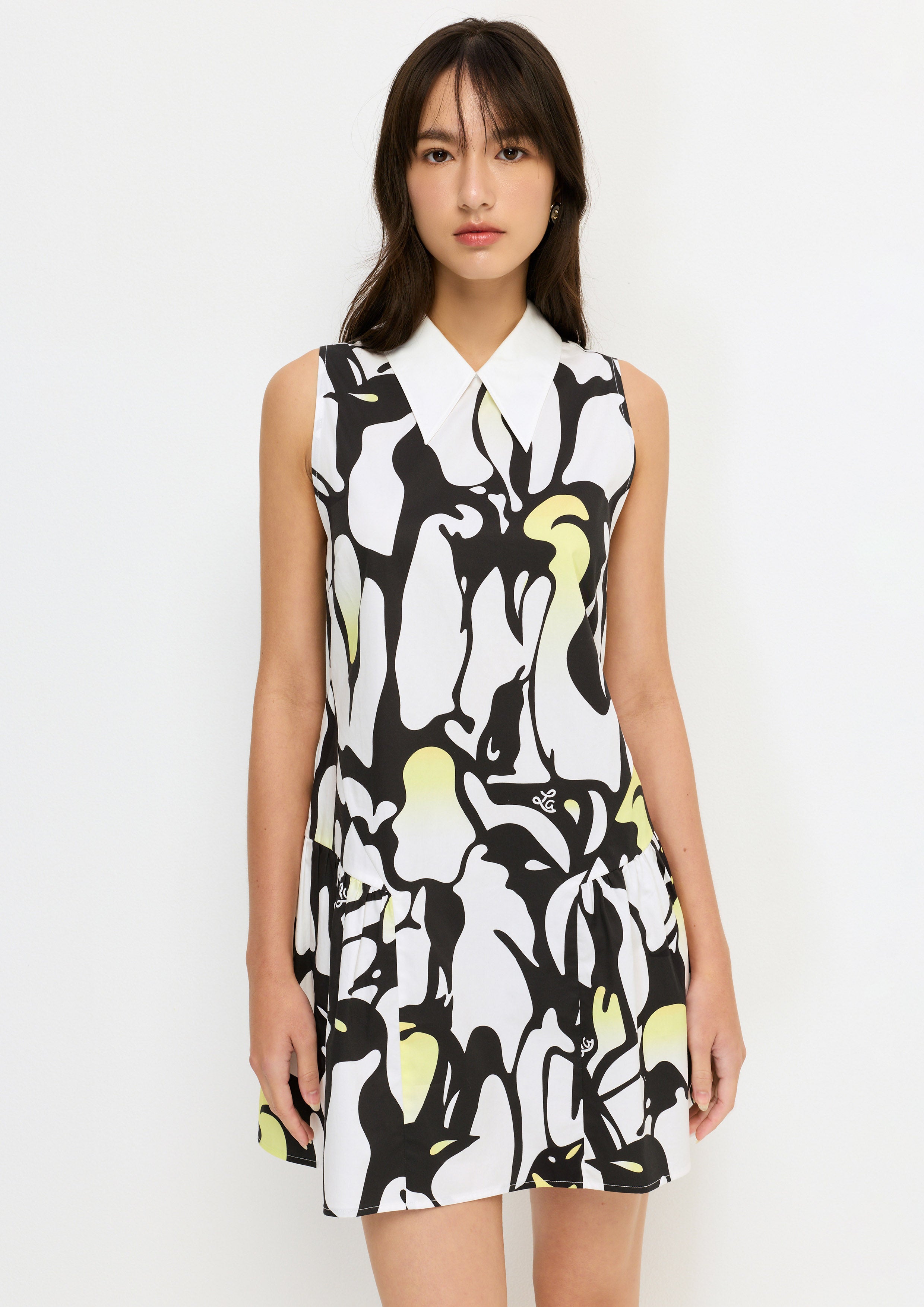 Print Mini Dress Arctic Noir