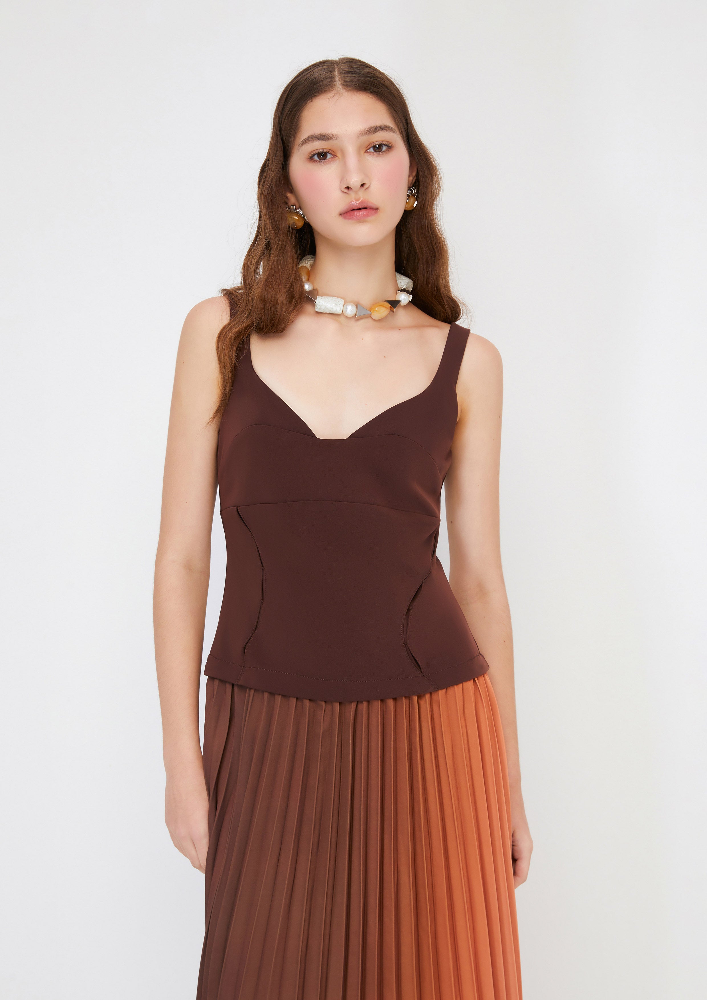 Pleated Skirt Dress Aurora Veil