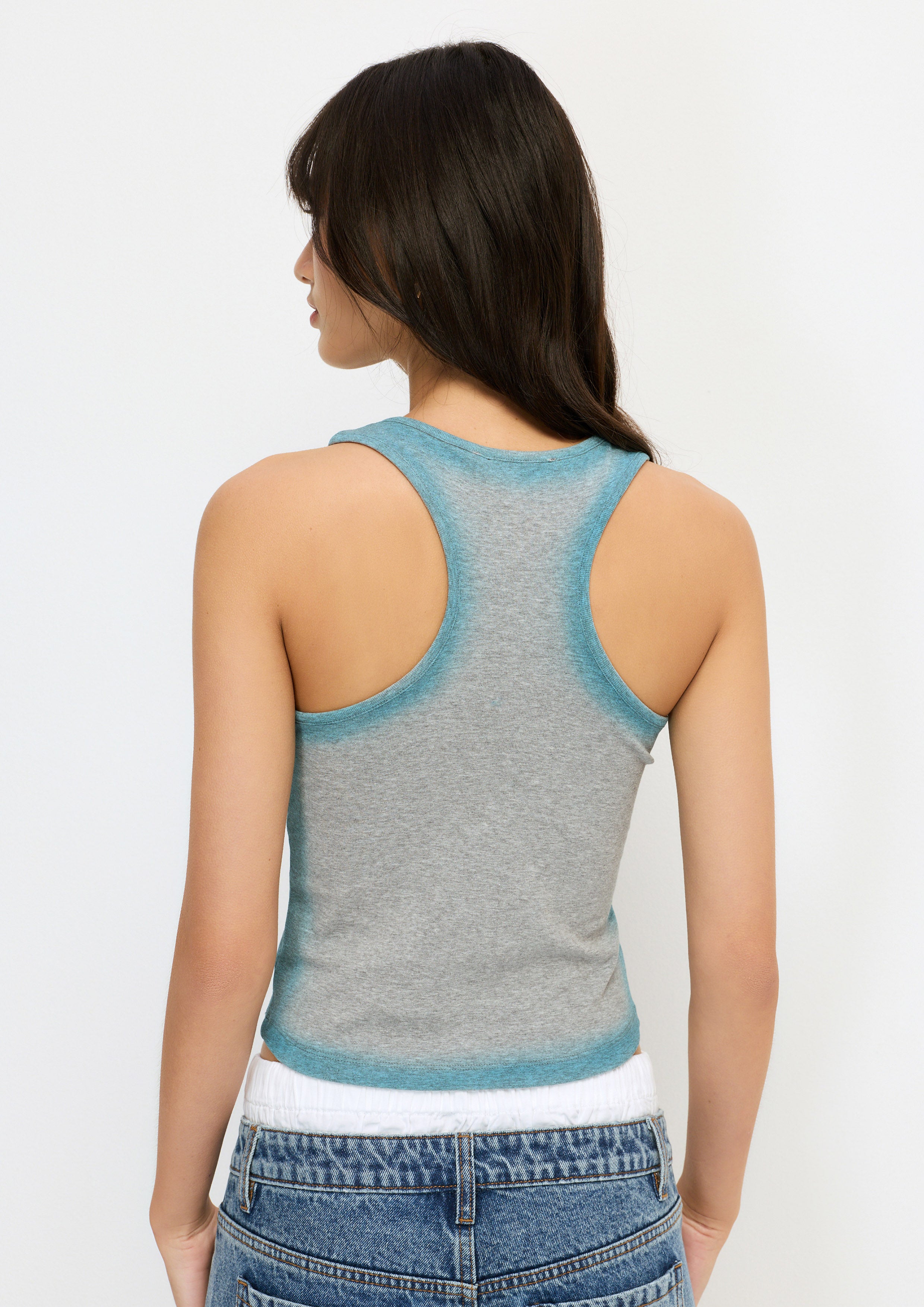 Omber Tank Top Melting Bloom