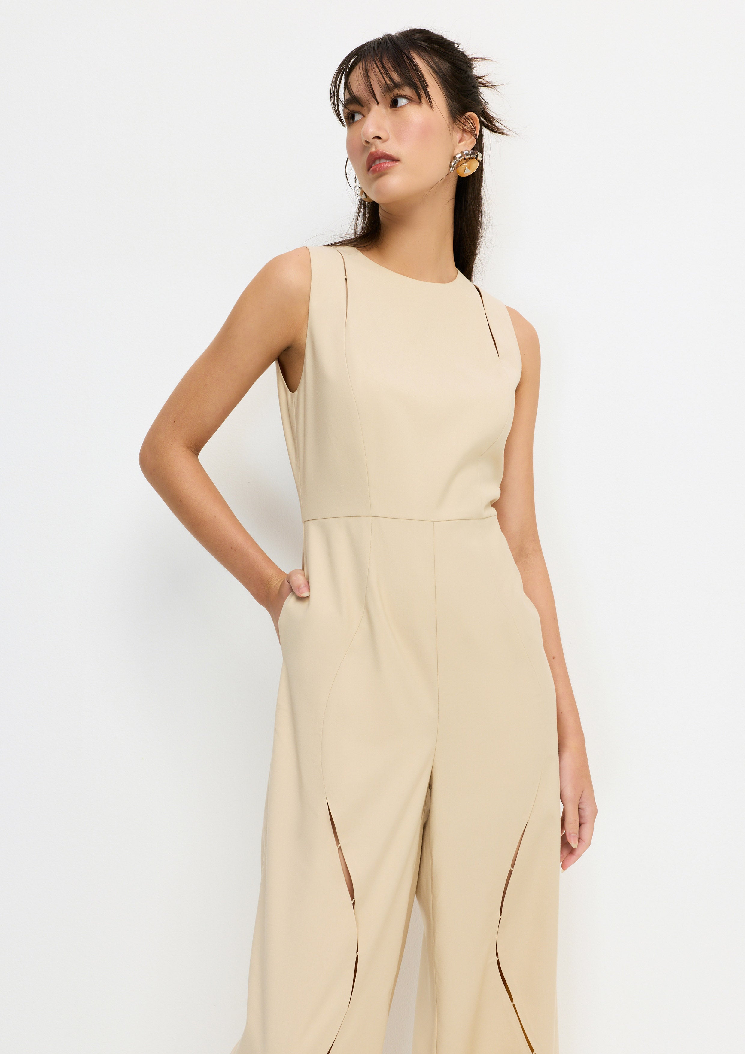 Curve Cut-Out Jumpsuit Aurora Veil