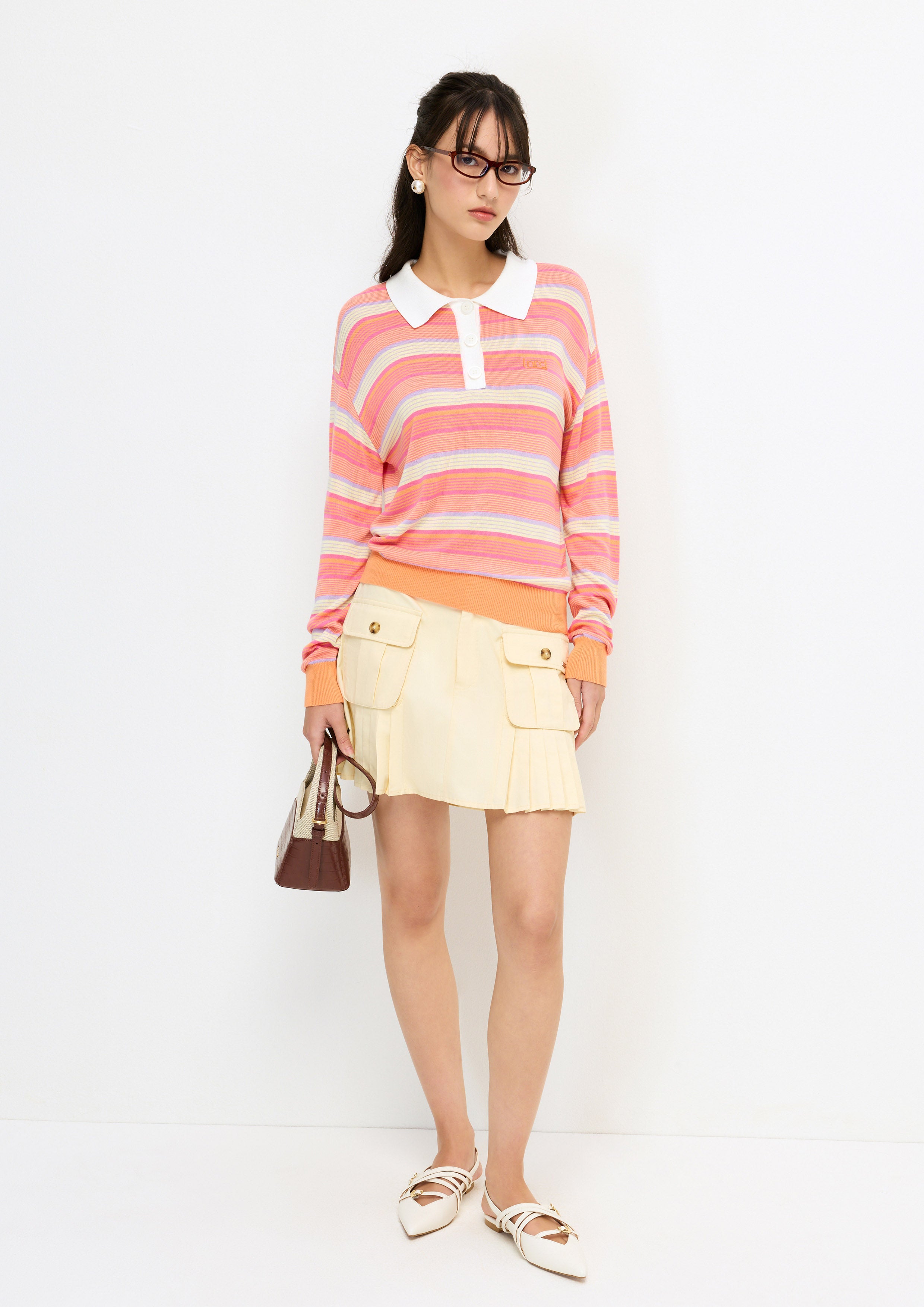 Stripe Long Sleeve Pullover Melting Bloom