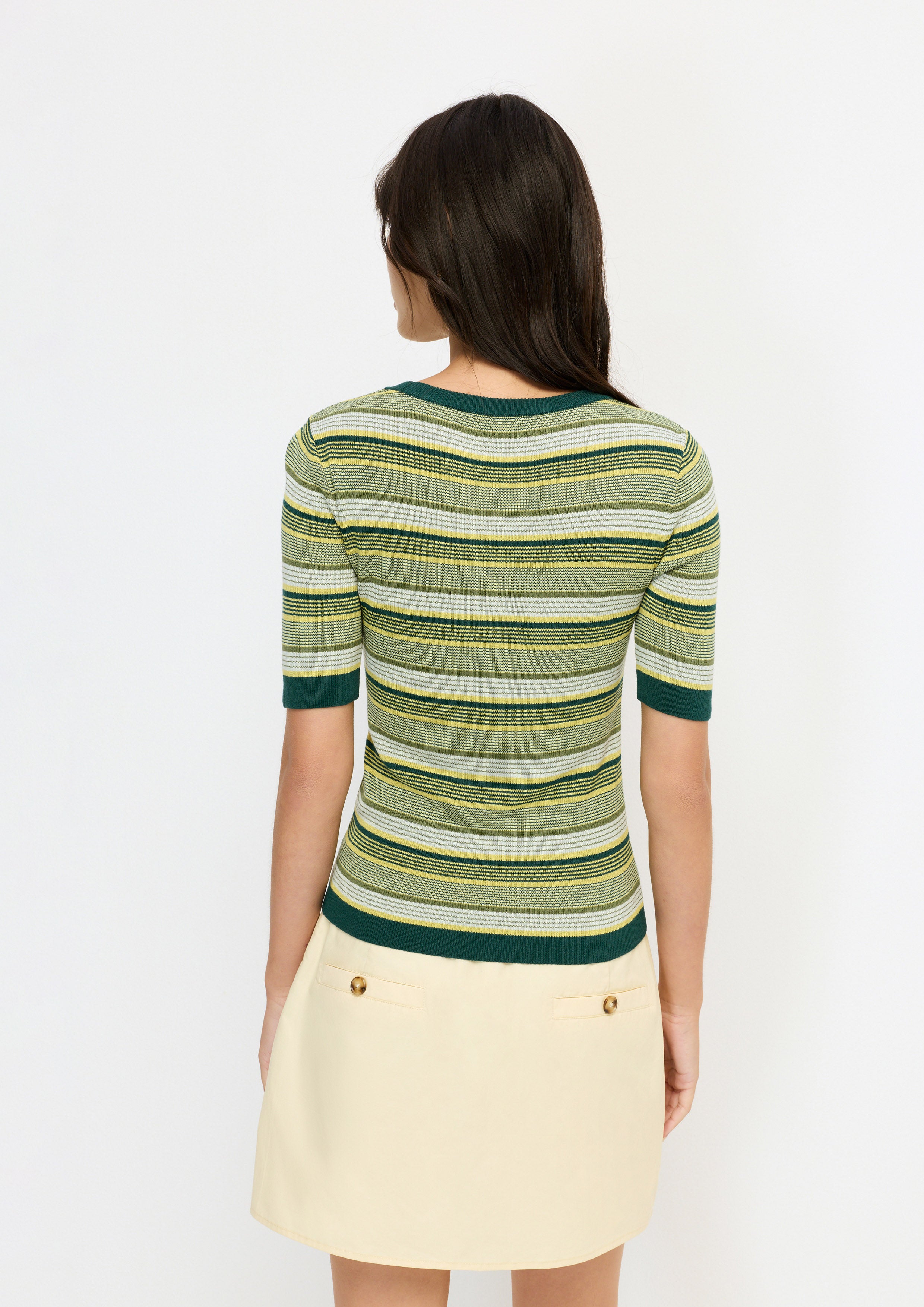 Knitted Stripe T-Shirt Melting Ice (Cream)