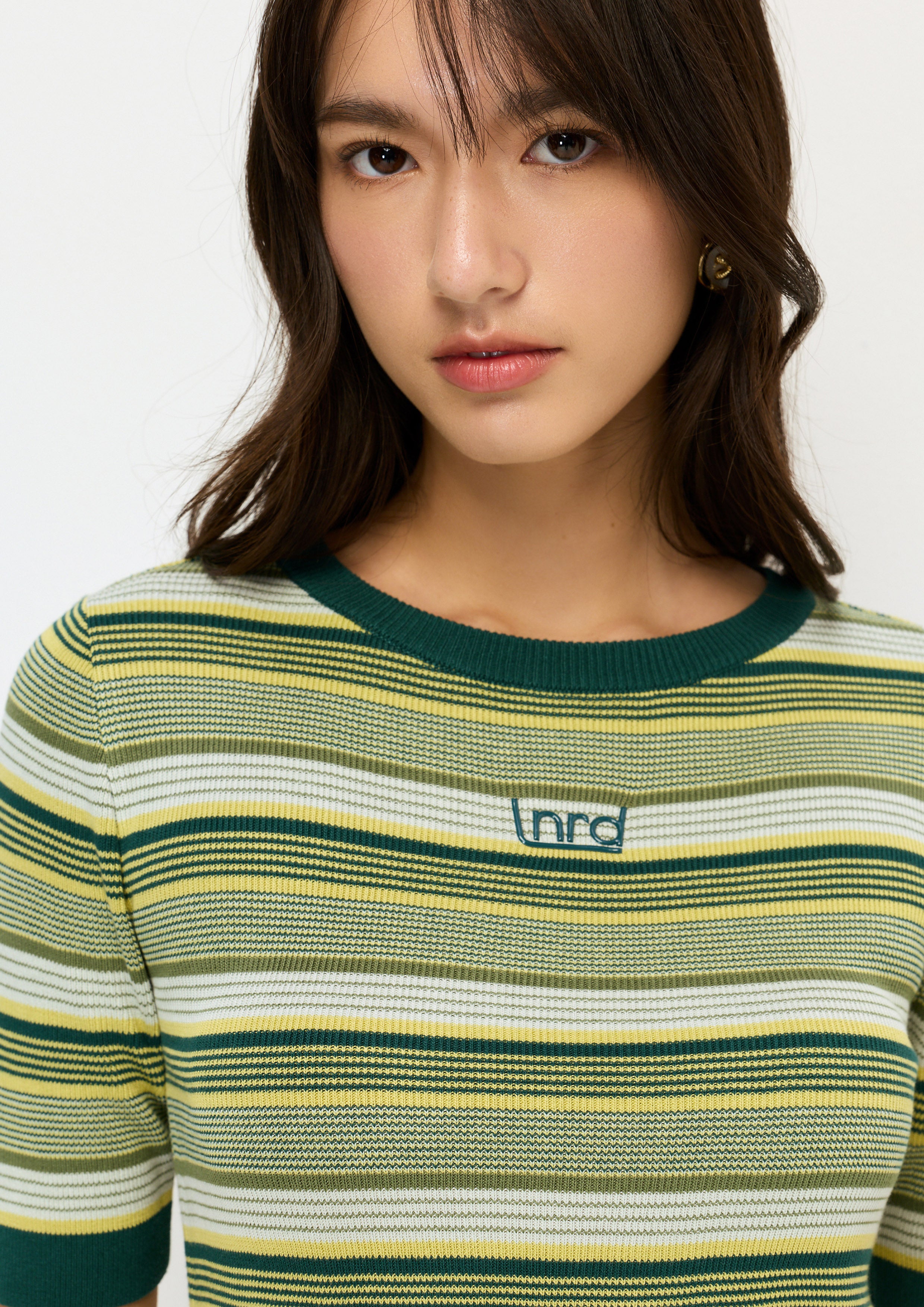 Knitted Stripe T-Shirt Melting Ice (Cream)