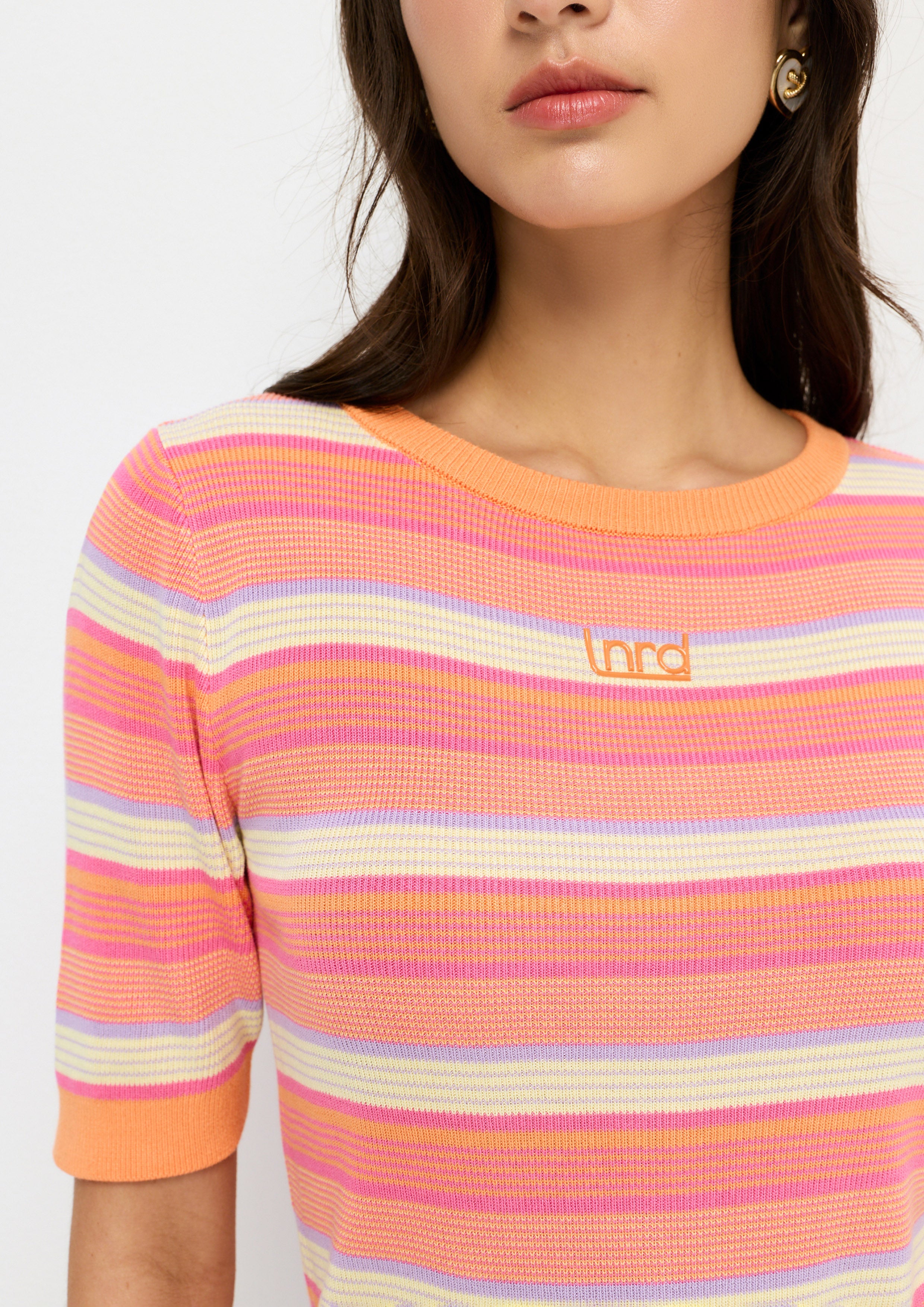 Knitted Stripe T-Shirt Melting Ice (Cream)