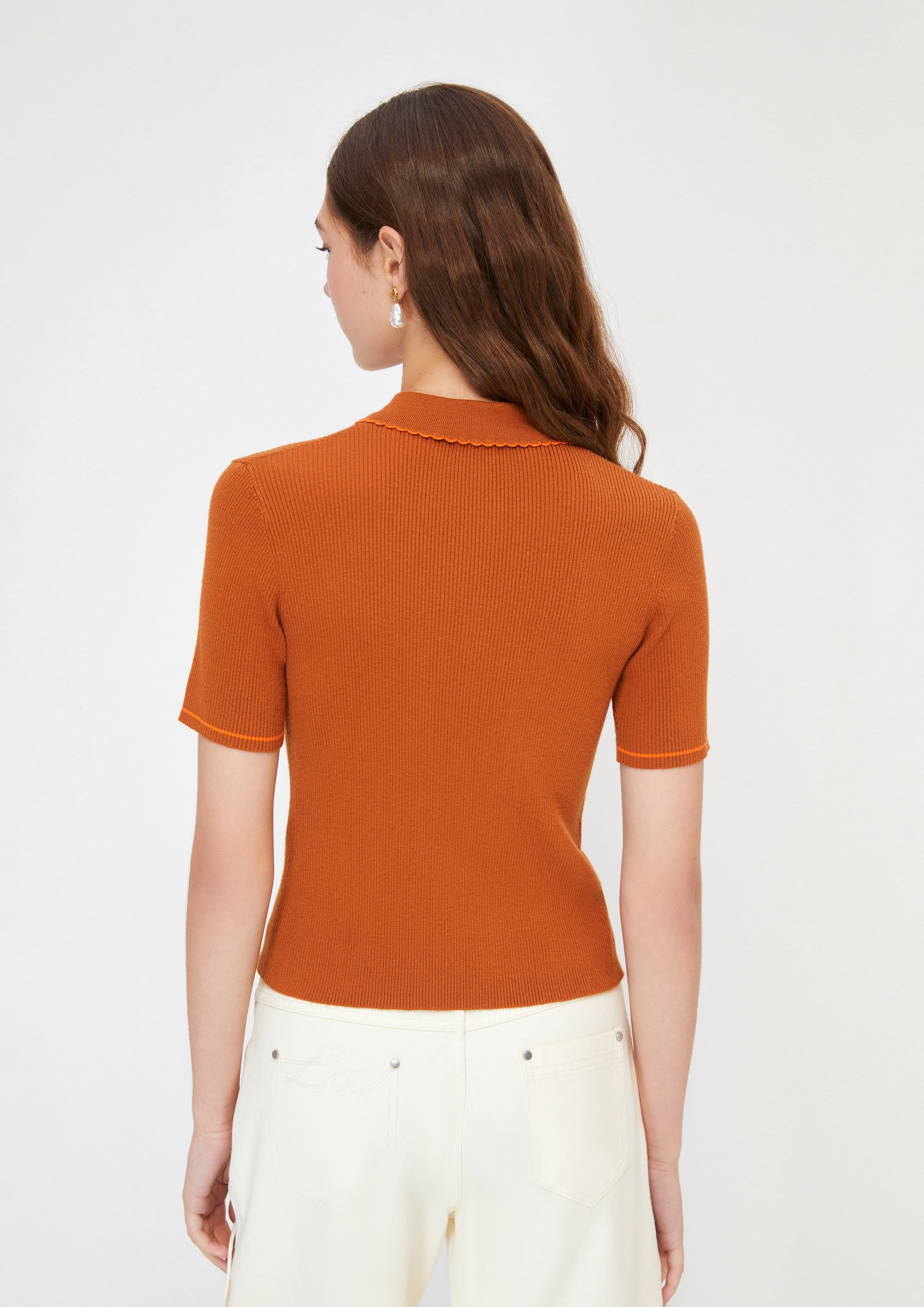 เสื้อโปโลนิตแขนสั้น คอลเลกชัน Aurora Veil