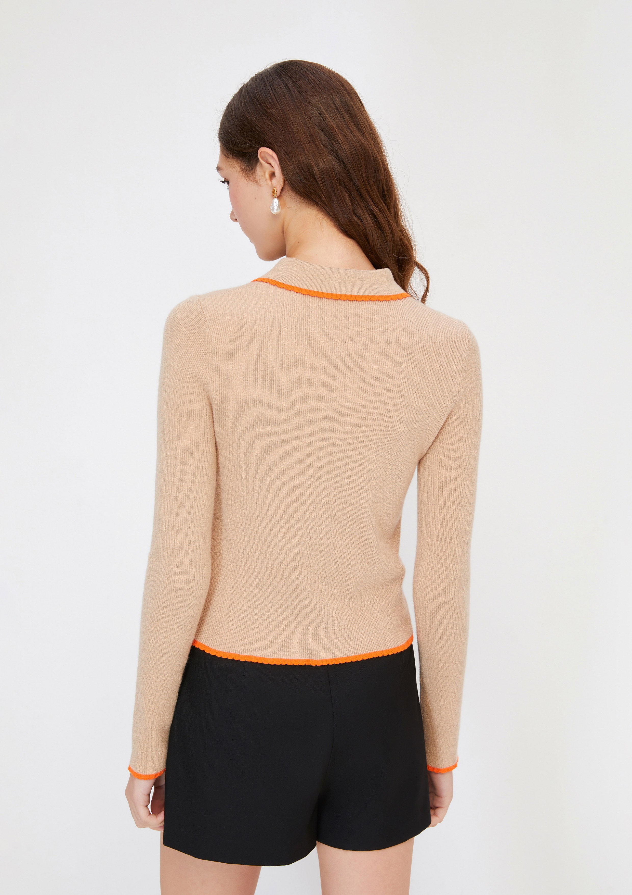 เสื้อโปโลนิตแขนยาว คอลเลกชัน Aurora Veil