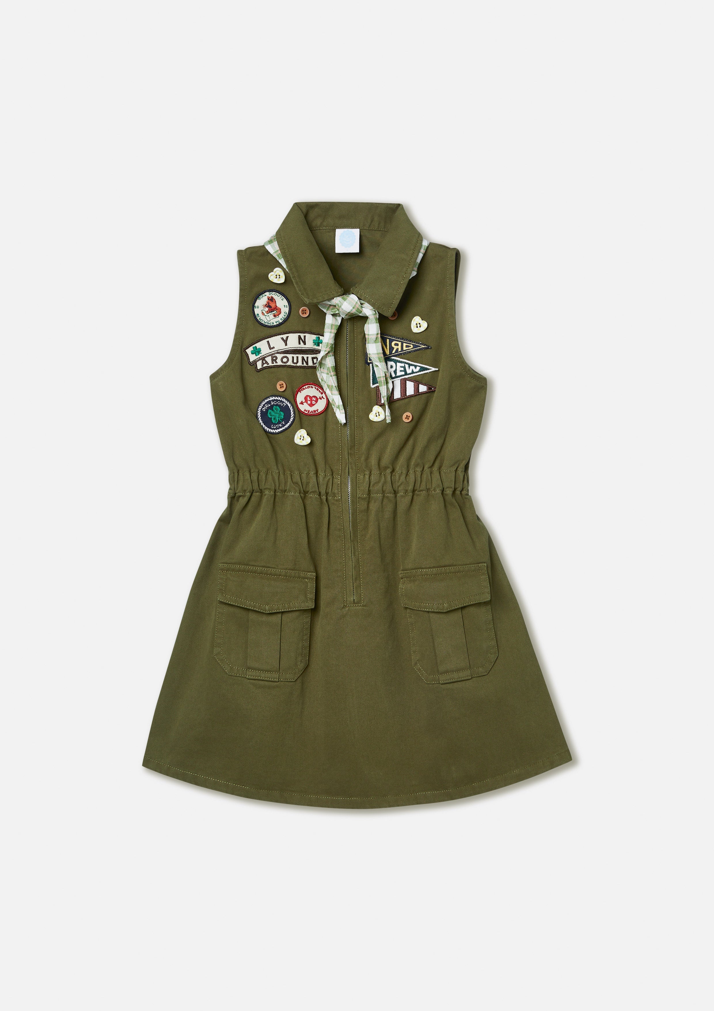 Button Up Mini Dress For Mini Girl Camp Diary