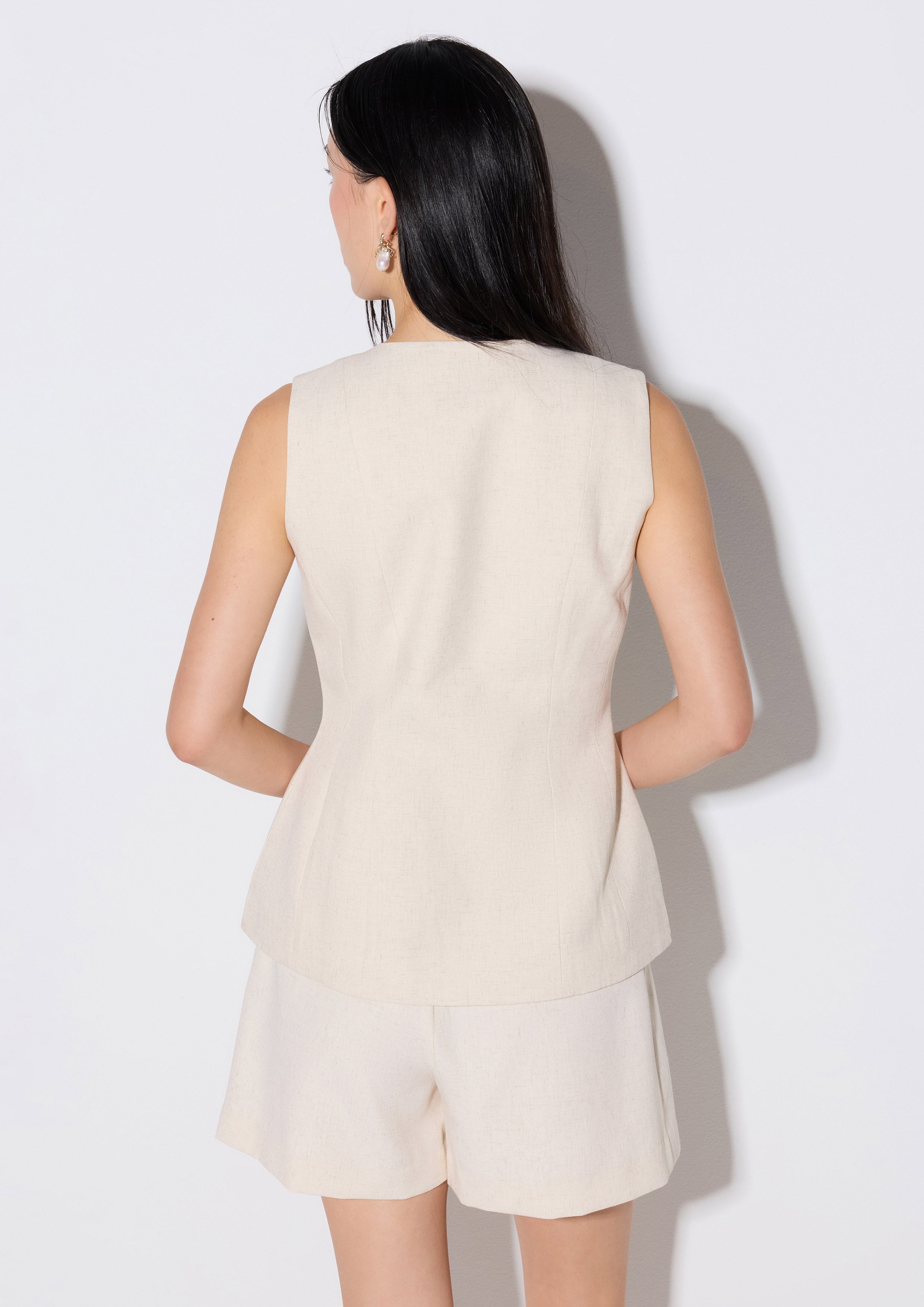 Metal Button Sleeveless Top Weekender