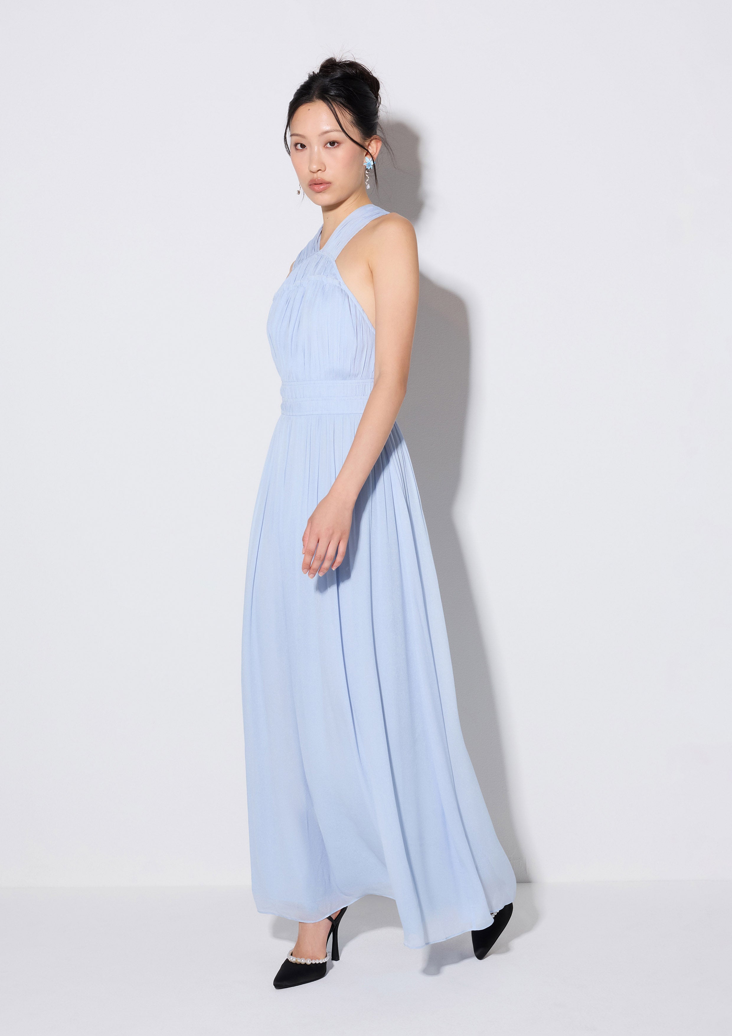 Sheer Halter Maxi Dress Weekender