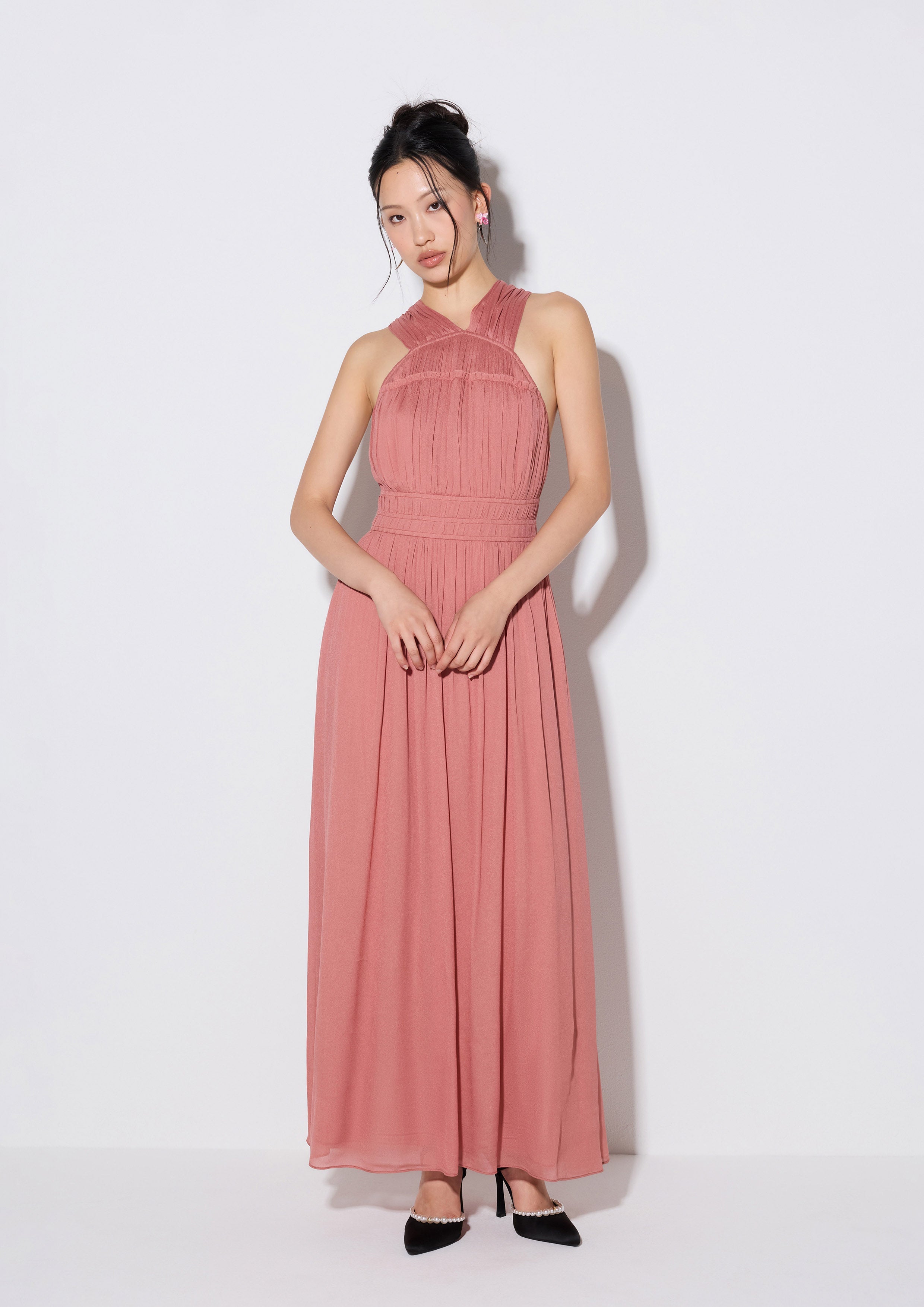 Sheer Halter Maxi Dress Weekender