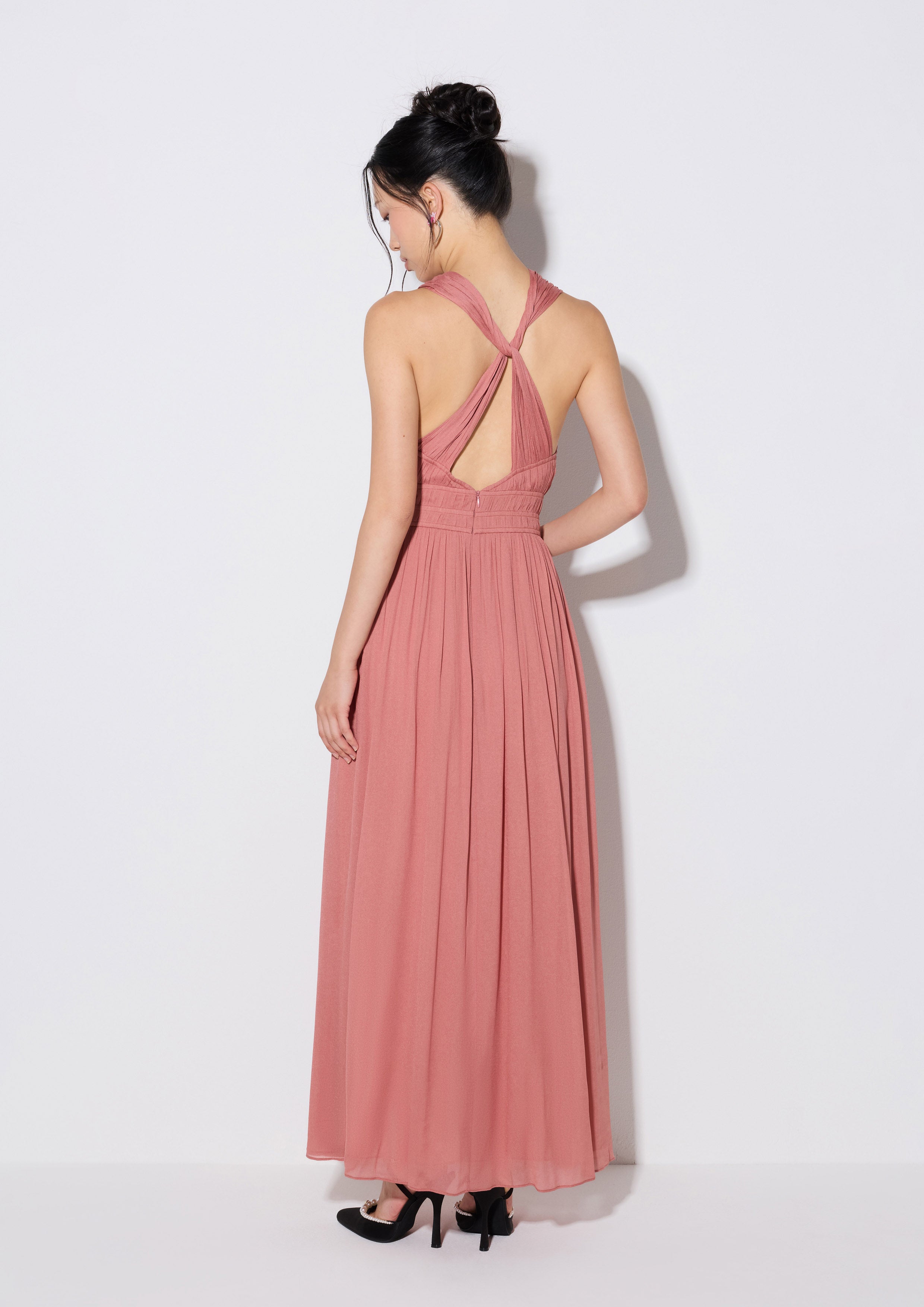 Sheer Halter Maxi Dress Weekender