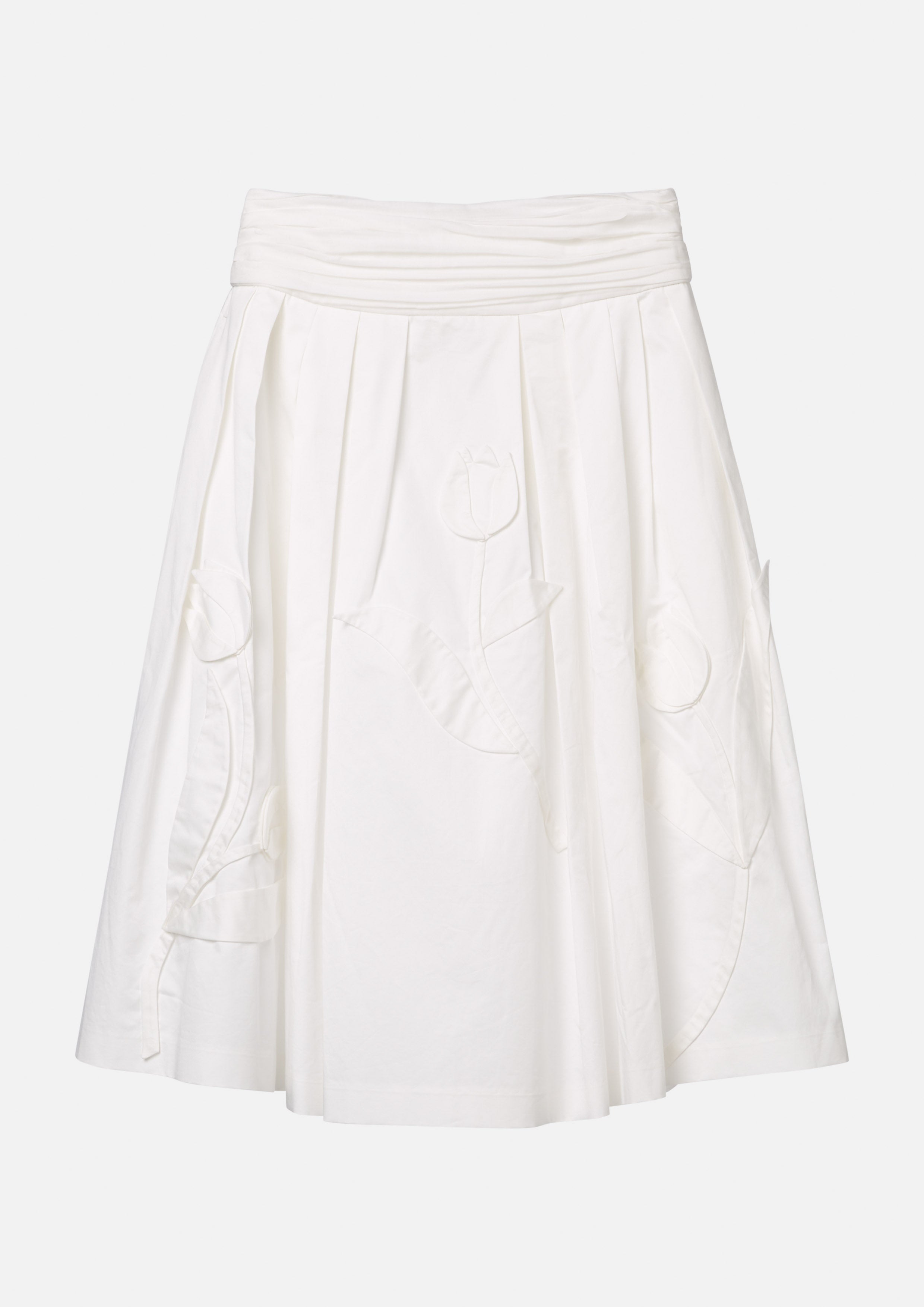 Floral Applique Midi Skirt Weekender
