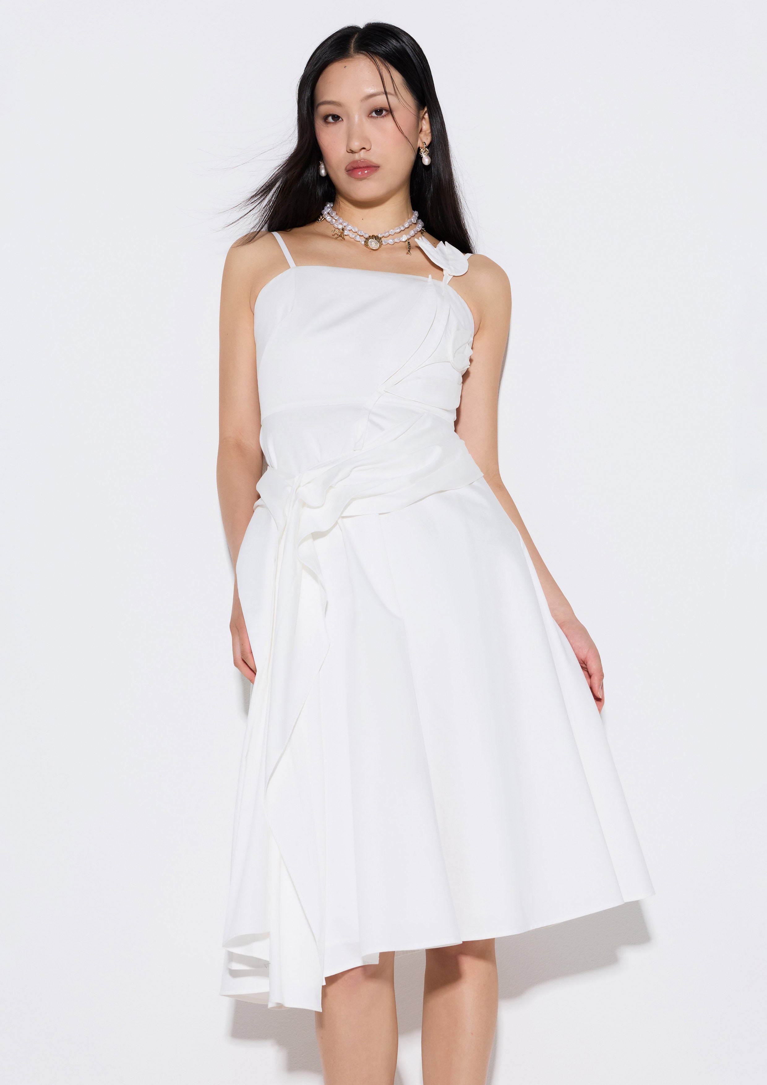 Floral Applique Strap Midi Dress Weekender